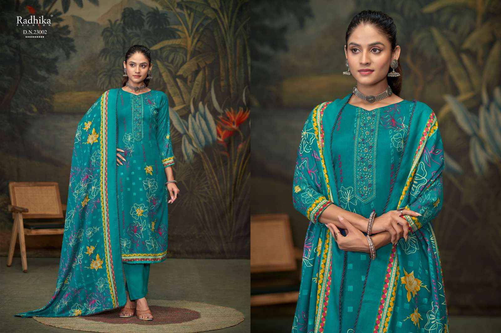 Radhika Azara Flower Valley Vol 2 Cambric Cotton Dress Material 4 pcs Catalogue