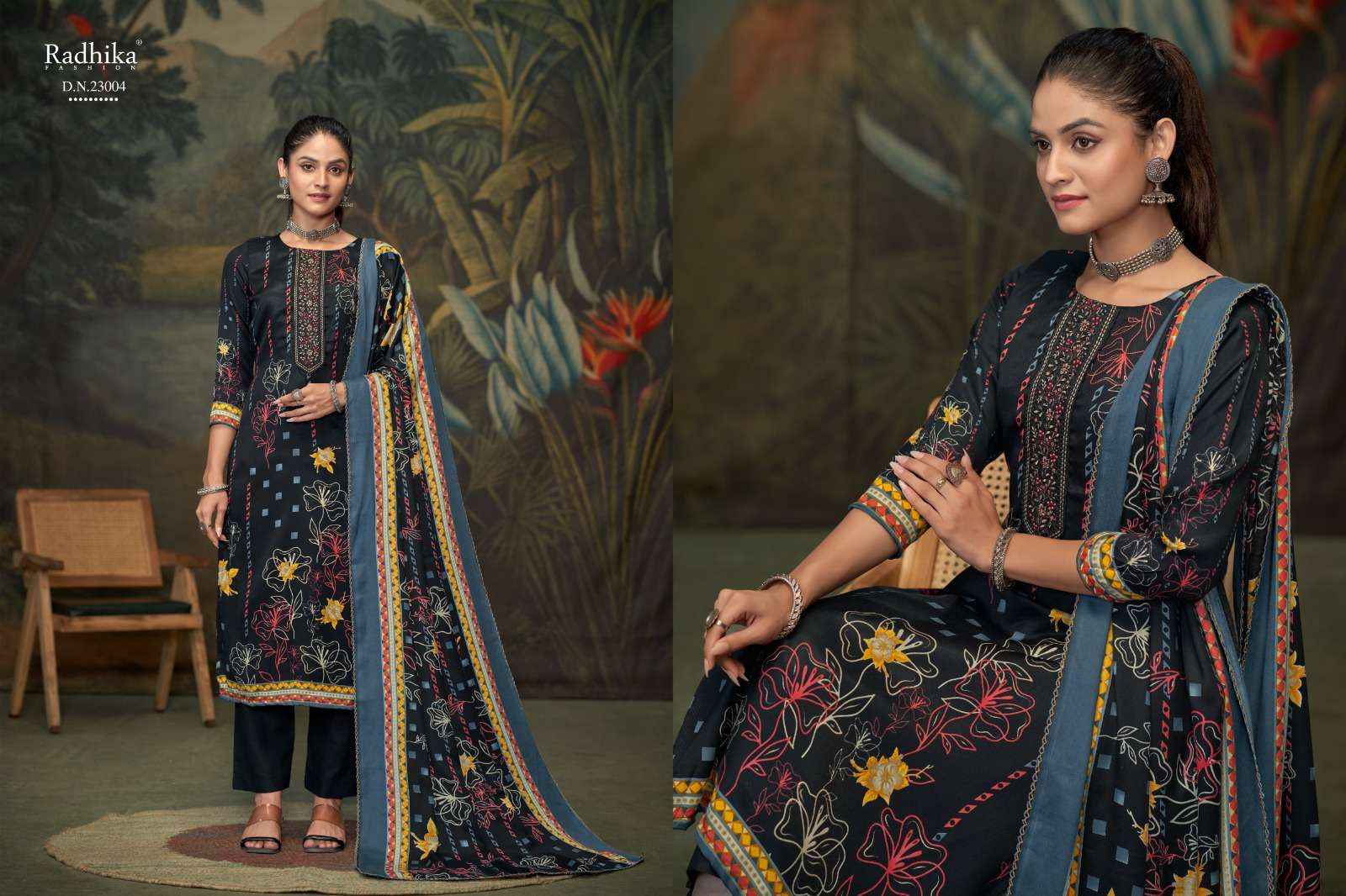 Radhika Azara Flower Valley Vol 2 Cambric Cotton Dress Material 4 pcs Catalogue