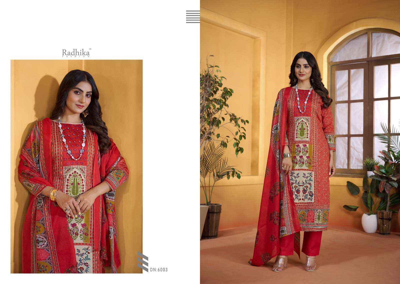 Radhika Fashion Azara Bella Jam Cotton Dress Material 4 pcs Catalogue