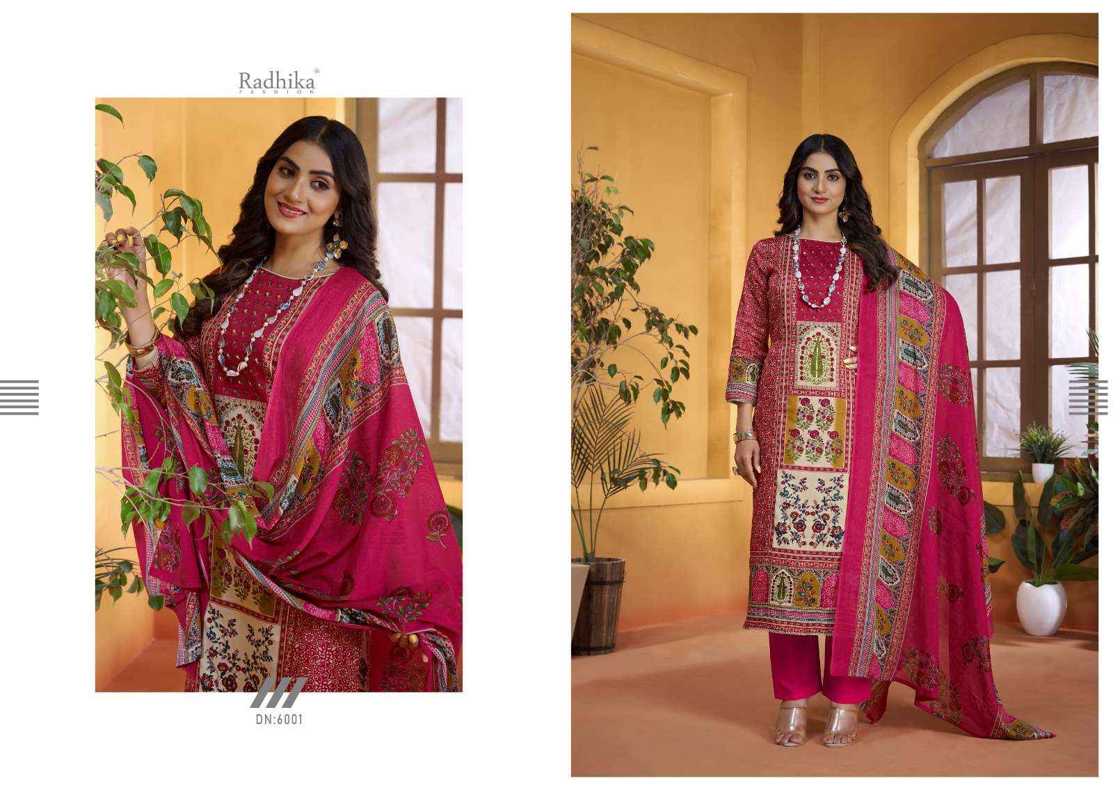 Radhika Fashion Azara Bella Jam Cotton Dress Material 4 pcs Catalogue