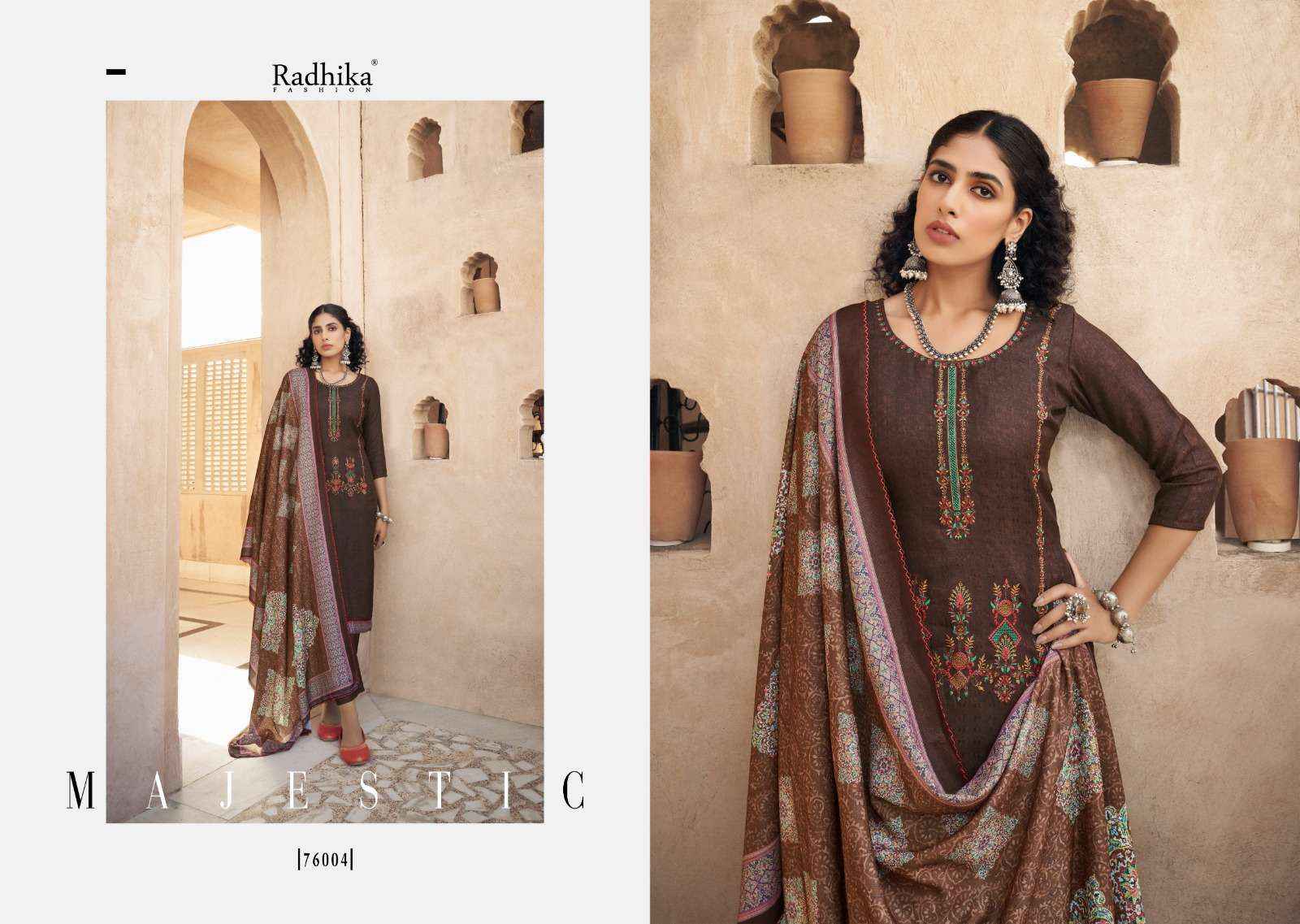 Radhika Fashion Kashmiri Shawal Vol 2 Pashmina Dress Material 6 pcs Catalogue