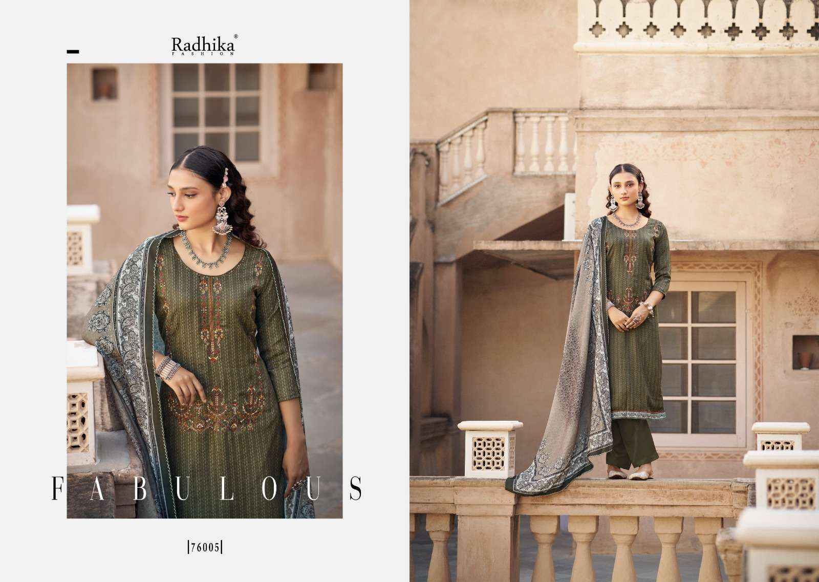 Radhika Fashion Kashmiri Shawal Vol 2 Pashmina Dress Material 6 pcs Catalogue