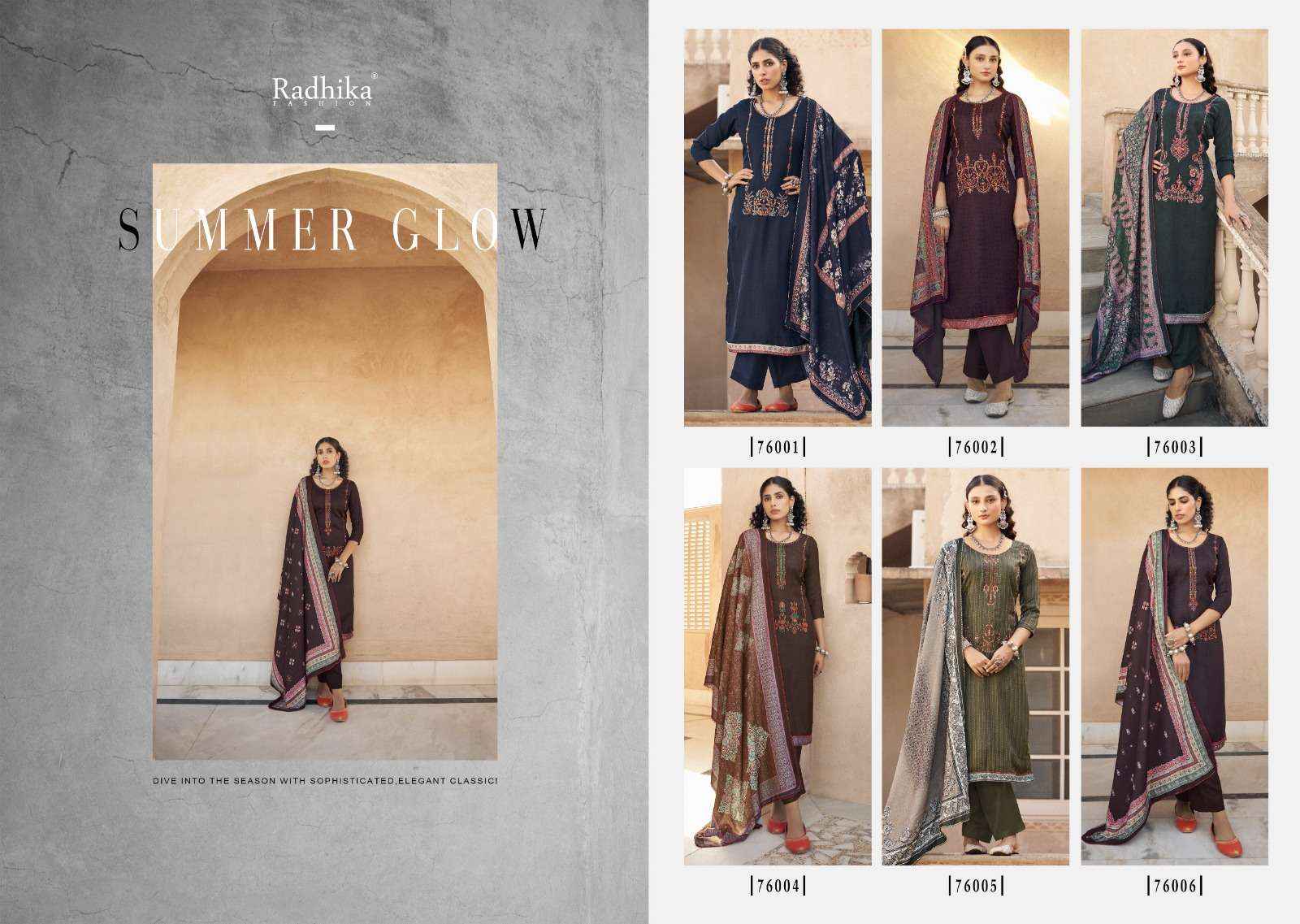 Radhika Fashion Kashmiri Shawal Vol 2 Pashmina Dress Material 6 pcs Catalogue