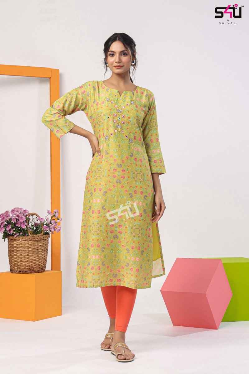 S4U Gold Vol 5 Muslin Kurti 6 pc Cataloge