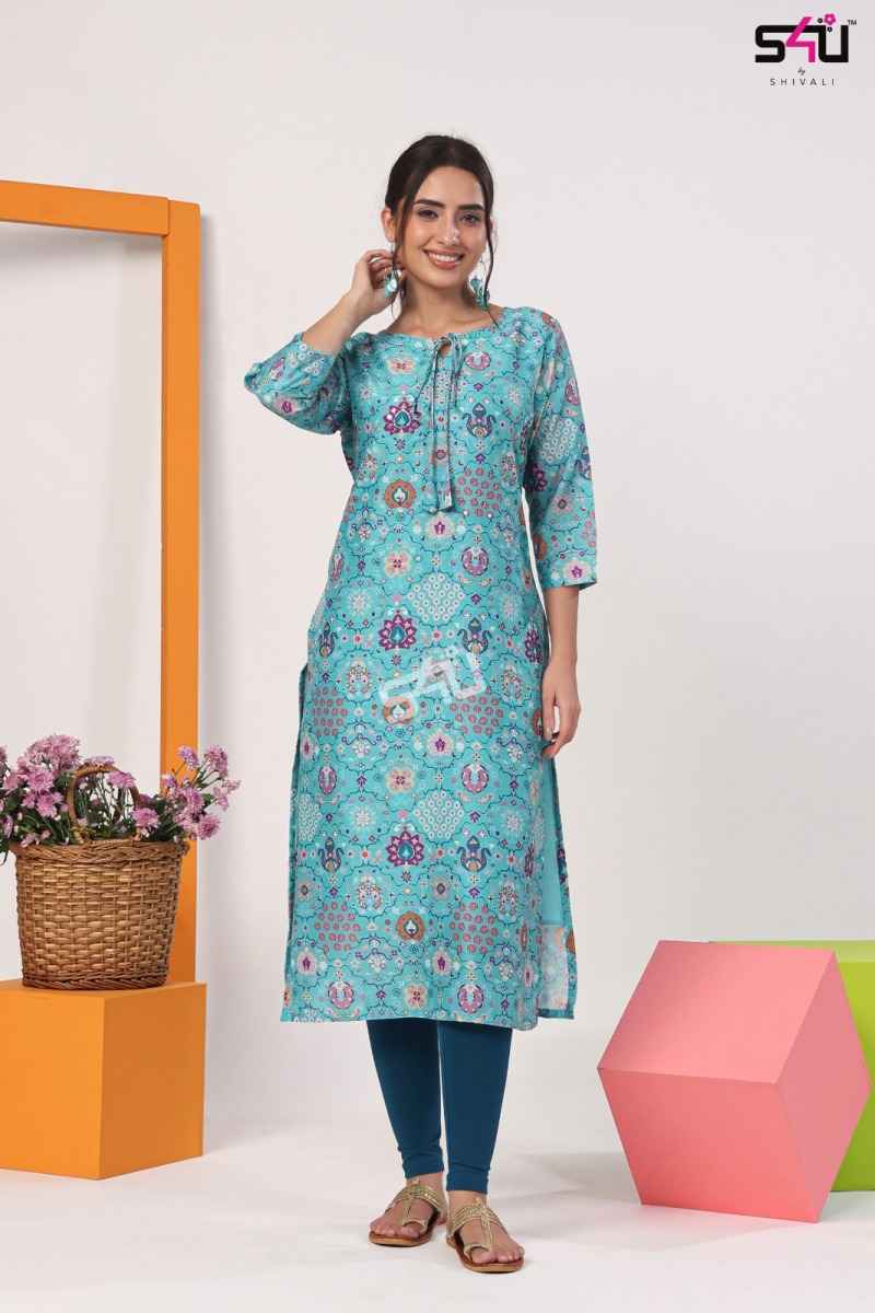 S4U Gold Vol 5 Muslin Kurti 6 pc Cataloge