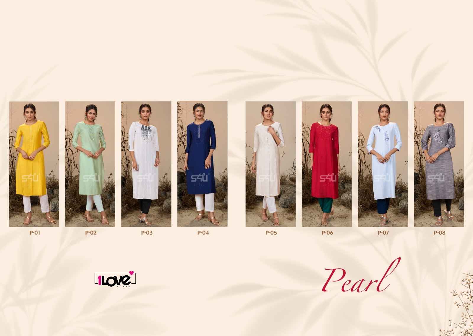 S4U Pearl Viscouse Slub Kurti 8 pcs Catalogue