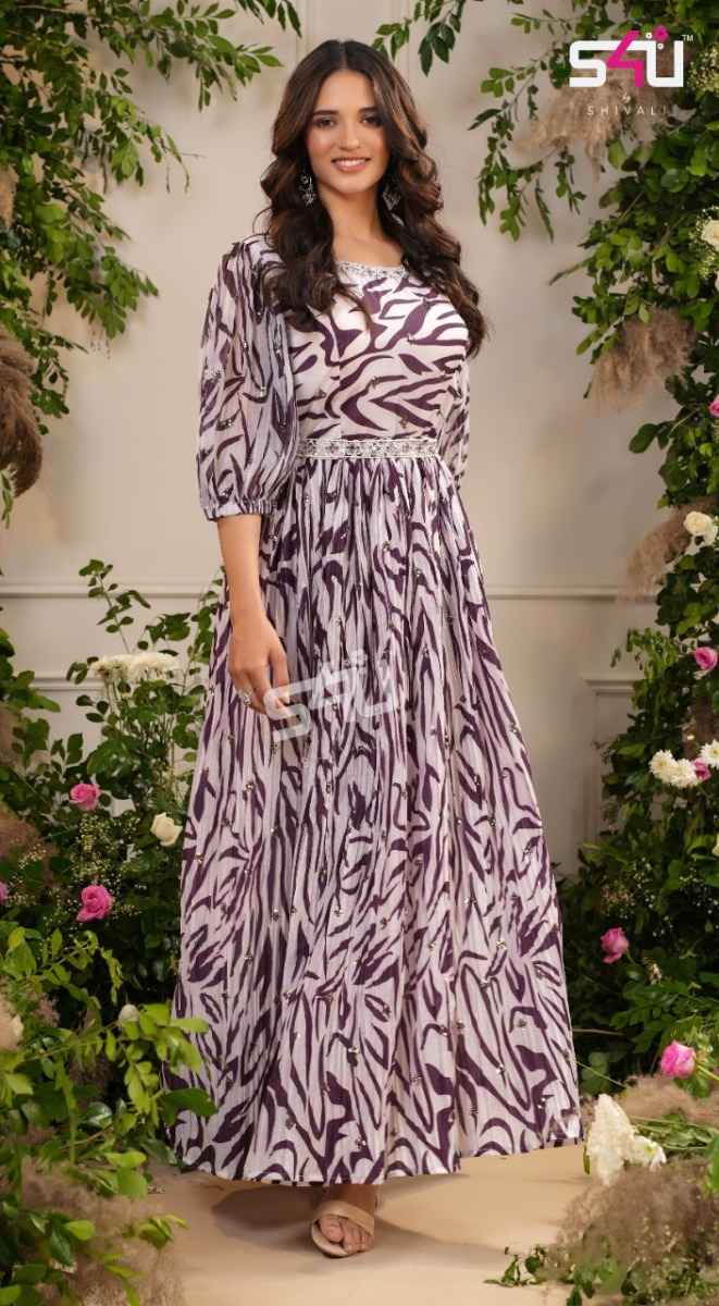 S4U Rangrez Vol 2 Chinon Kurti 5 pcs Catalogue