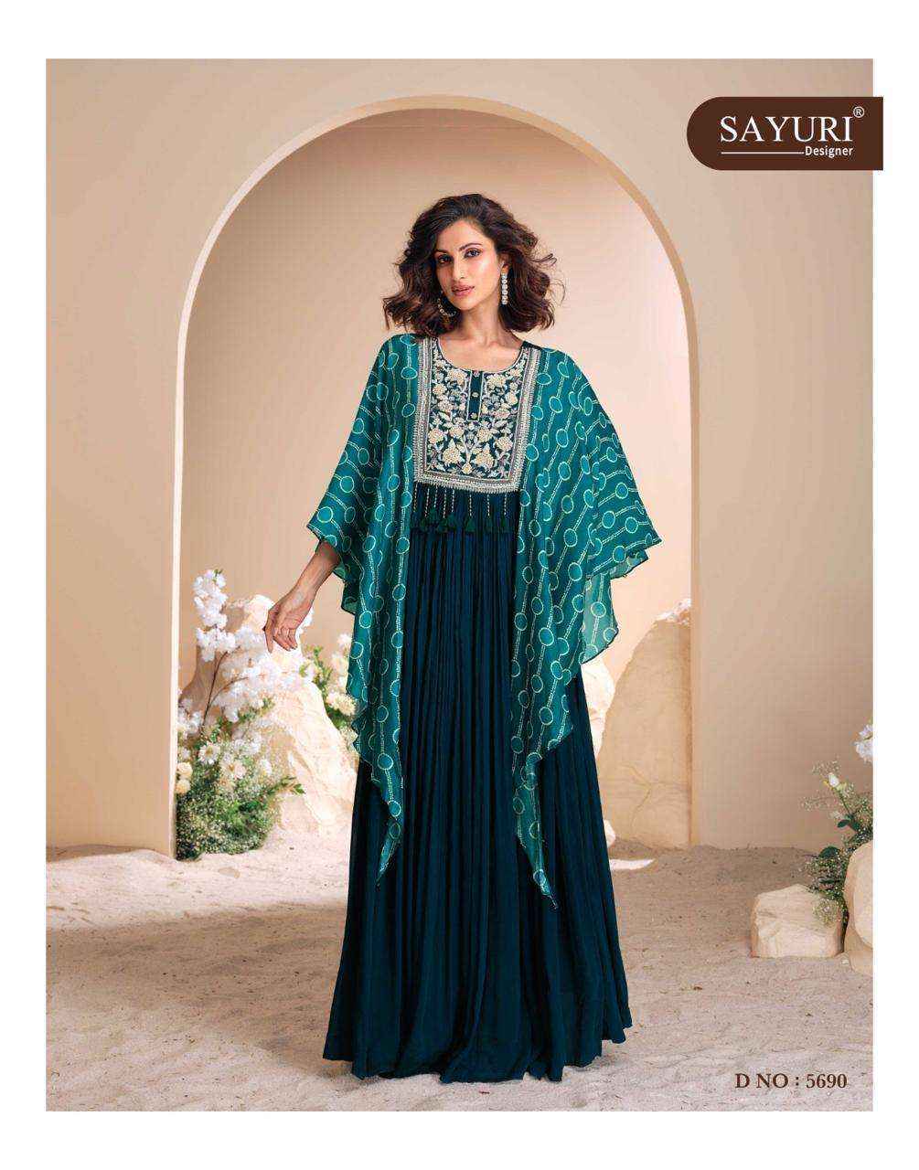 Sayuri Designer Mohey Readymade Chinon Dress 3 pcs Catalogue