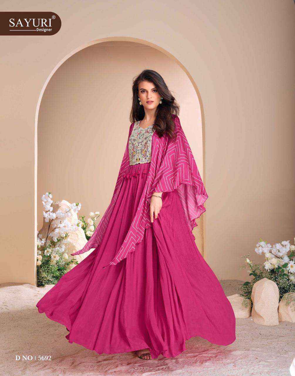 Sayuri Designer Mohey Readymade Chinon Dress 3 pcs Catalogue
