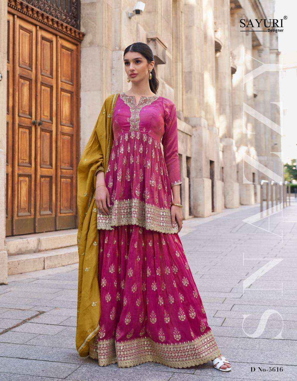 Sayuri Designer Zara Readymade Georgette Dress 3 pcs Catalogue