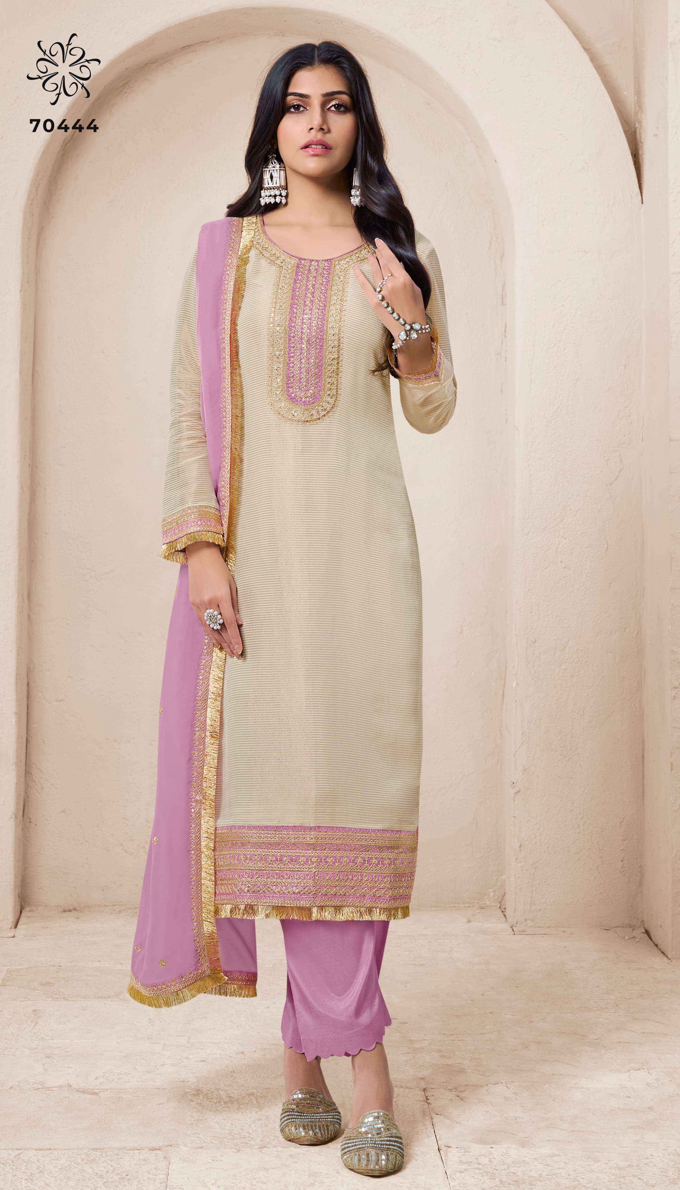 Vinay Fashion Kuleesh Sarla Organza Dress Material 4 pcs Catalogue