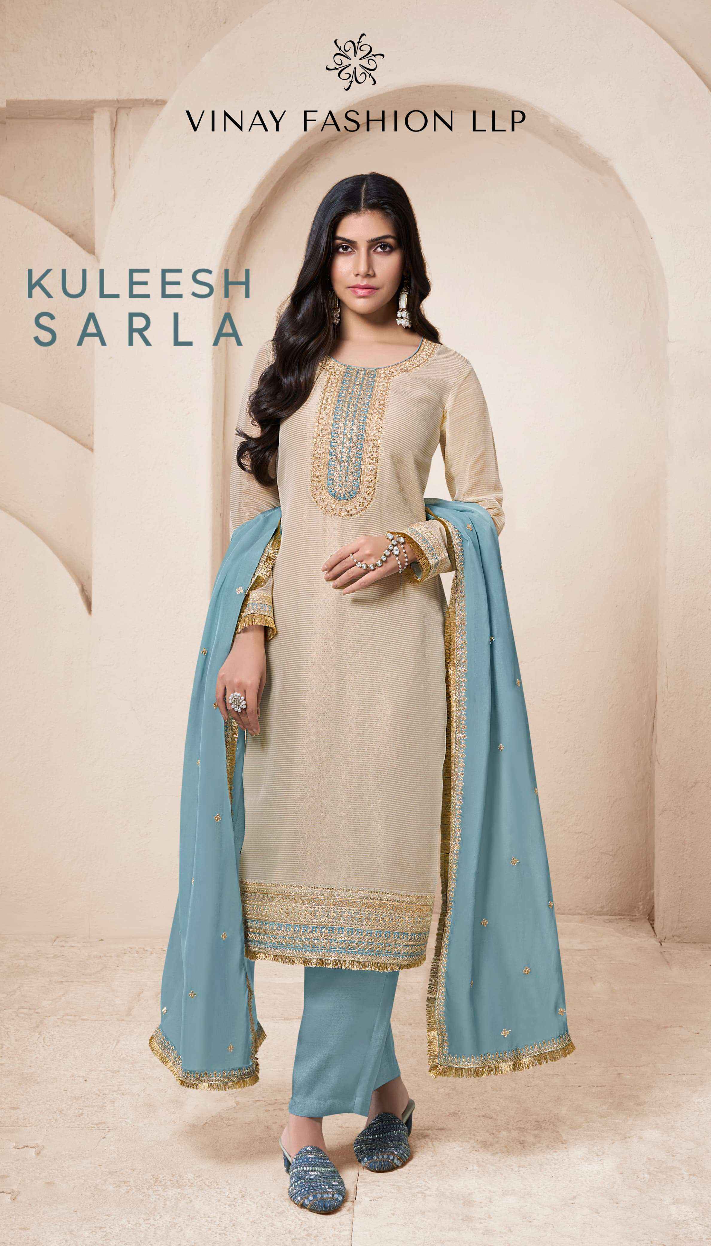Vinay Fashion Kuleesh Sarla Organza Dress Material 4 pcs Catalogue