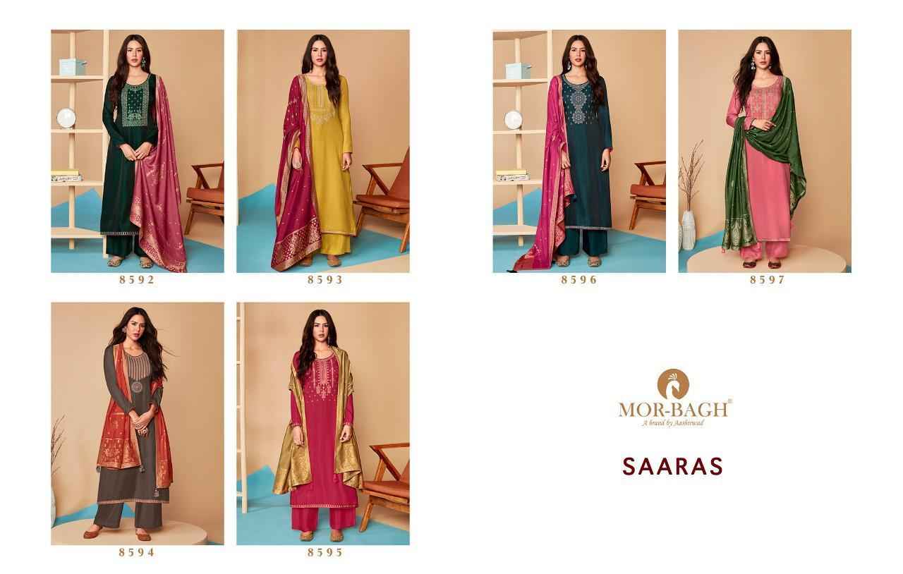 Aashirwad Mor Bagh Saaras Silk Dress Material 6 pcs Catalogue