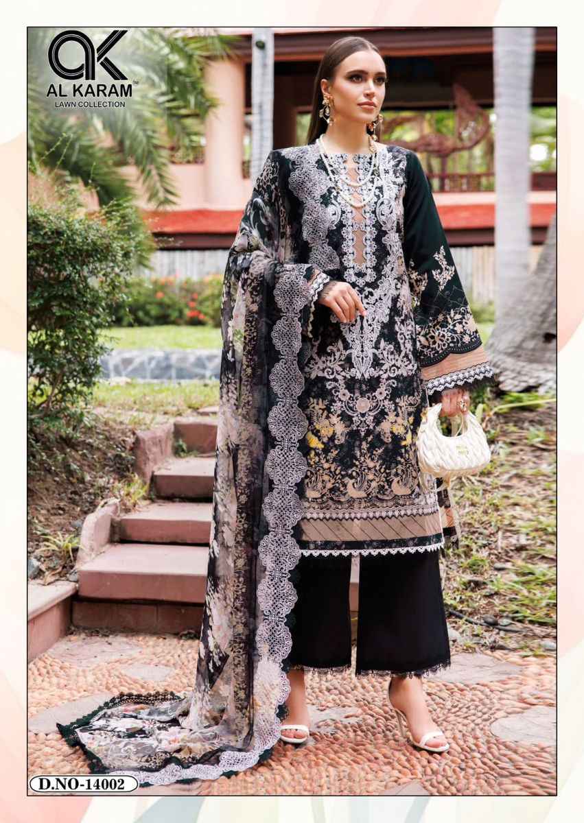 Al Karam Kesariya Vol 14 Cambric Cotton Dress Material 6 pcs Catalogue
