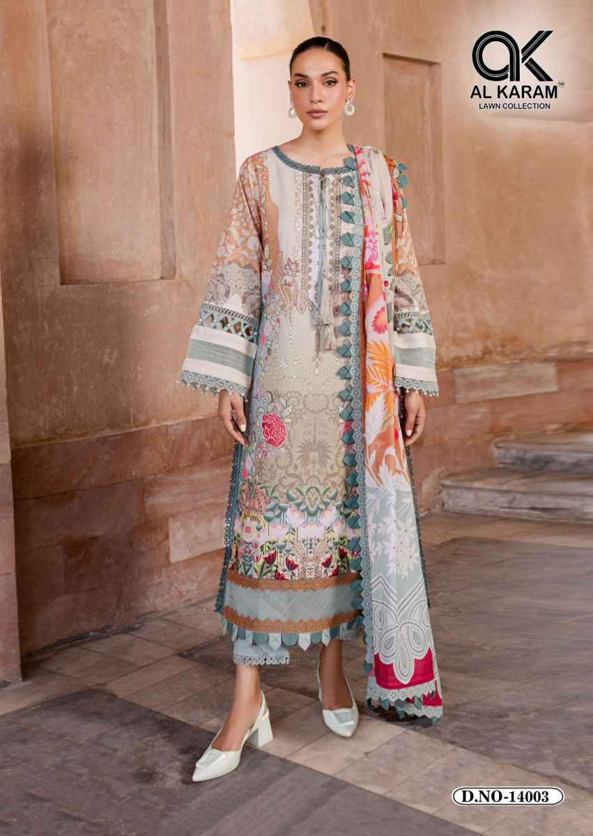 Al Karam Kesariya Vol 14 Cambric Cotton Dress Material 6 pcs Catalogue