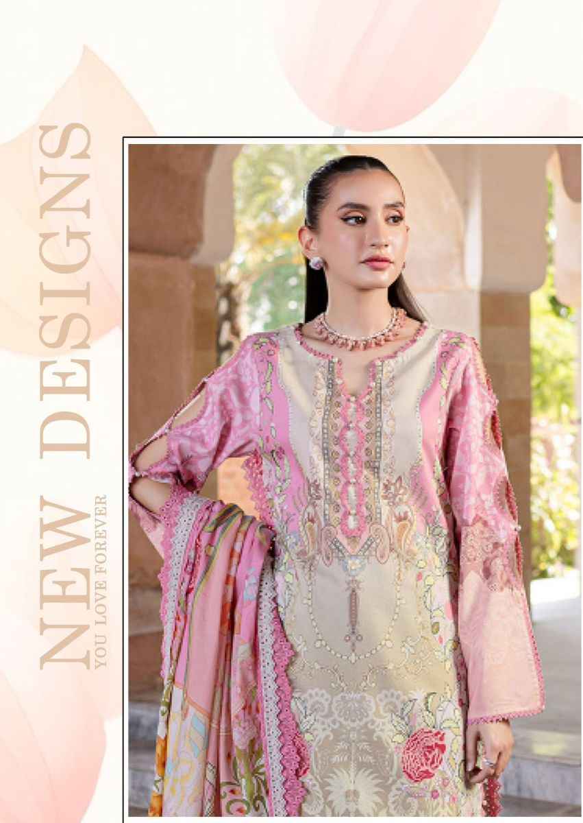 Al Karam Kesariya Vol 14 Cambric Cotton Dress Material 6 pcs Catalogue
