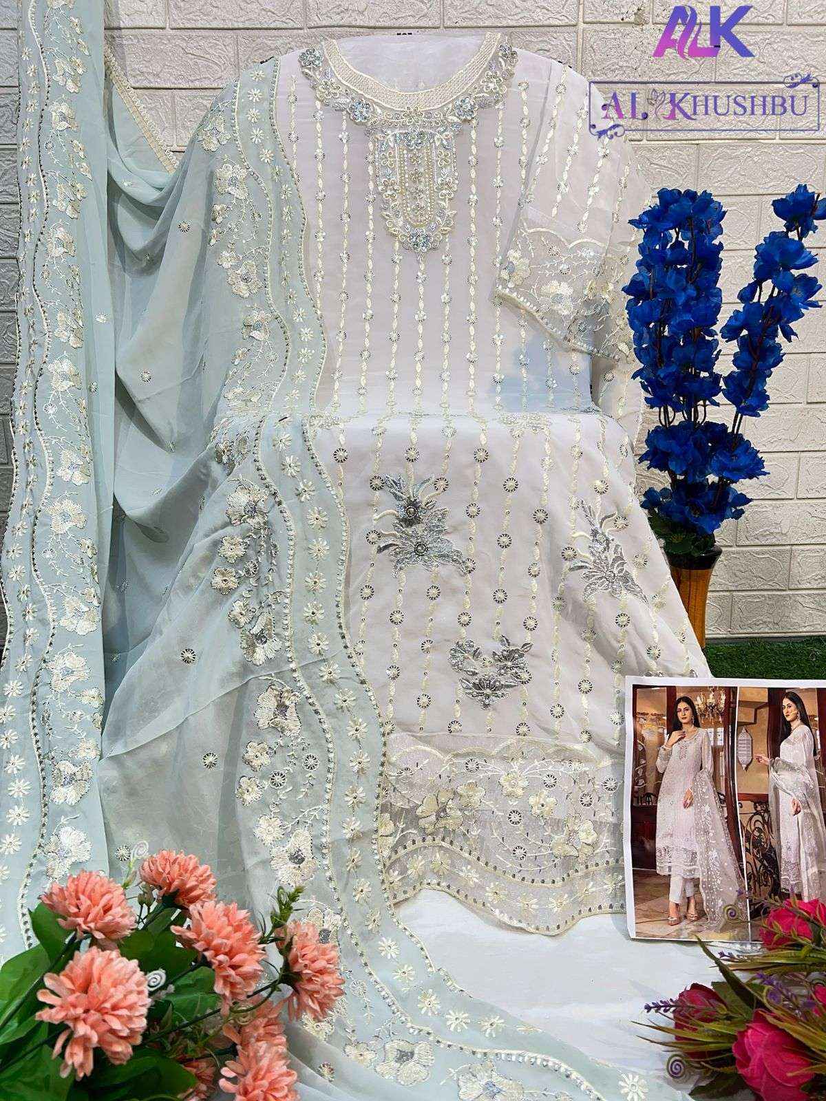 AL Khushbu Afifa Vol 2 Georgette Dress Material 3 pcs Catalogue