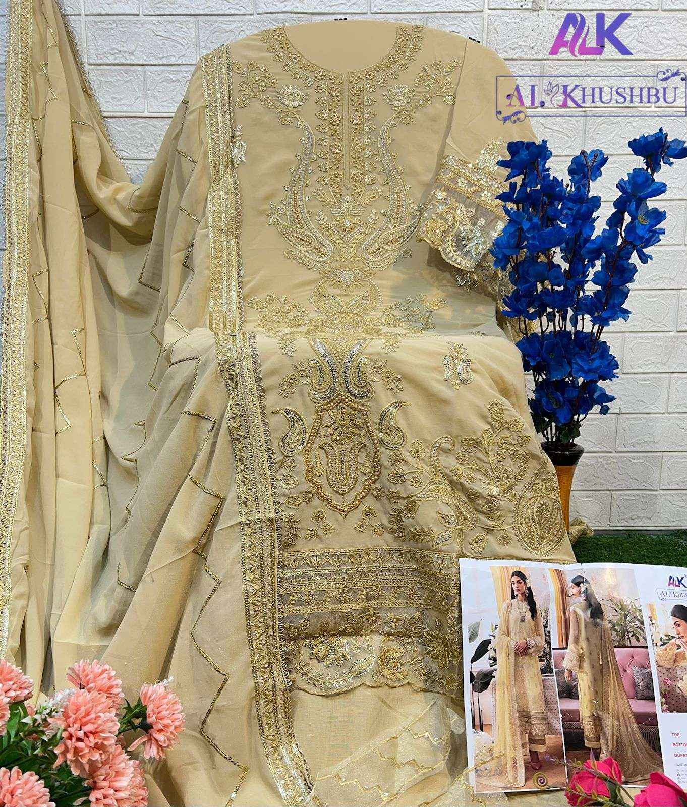 AL Khushbu Afifa Vol 2 Georgette Dress Material 3 pcs Catalogue