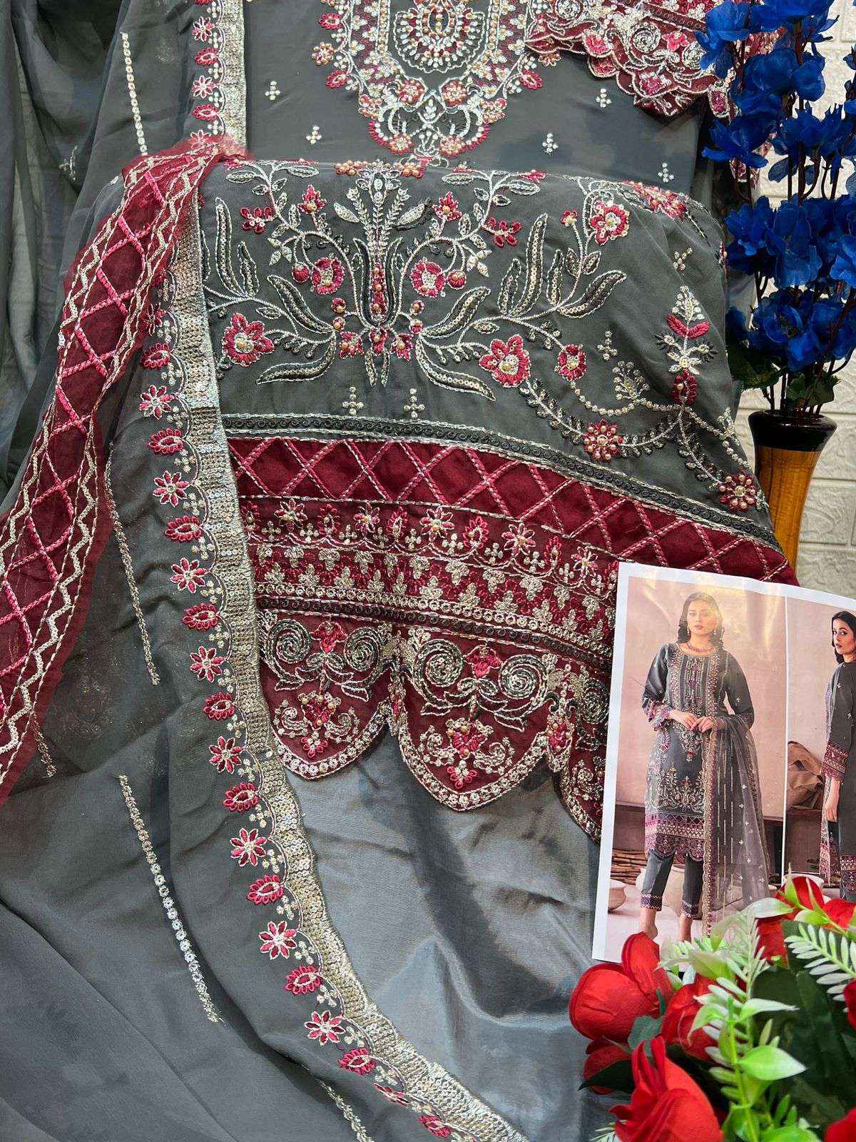 AL Khushbu Afifa Vol 2 Georgette Dress Material 3 pcs Catalogue