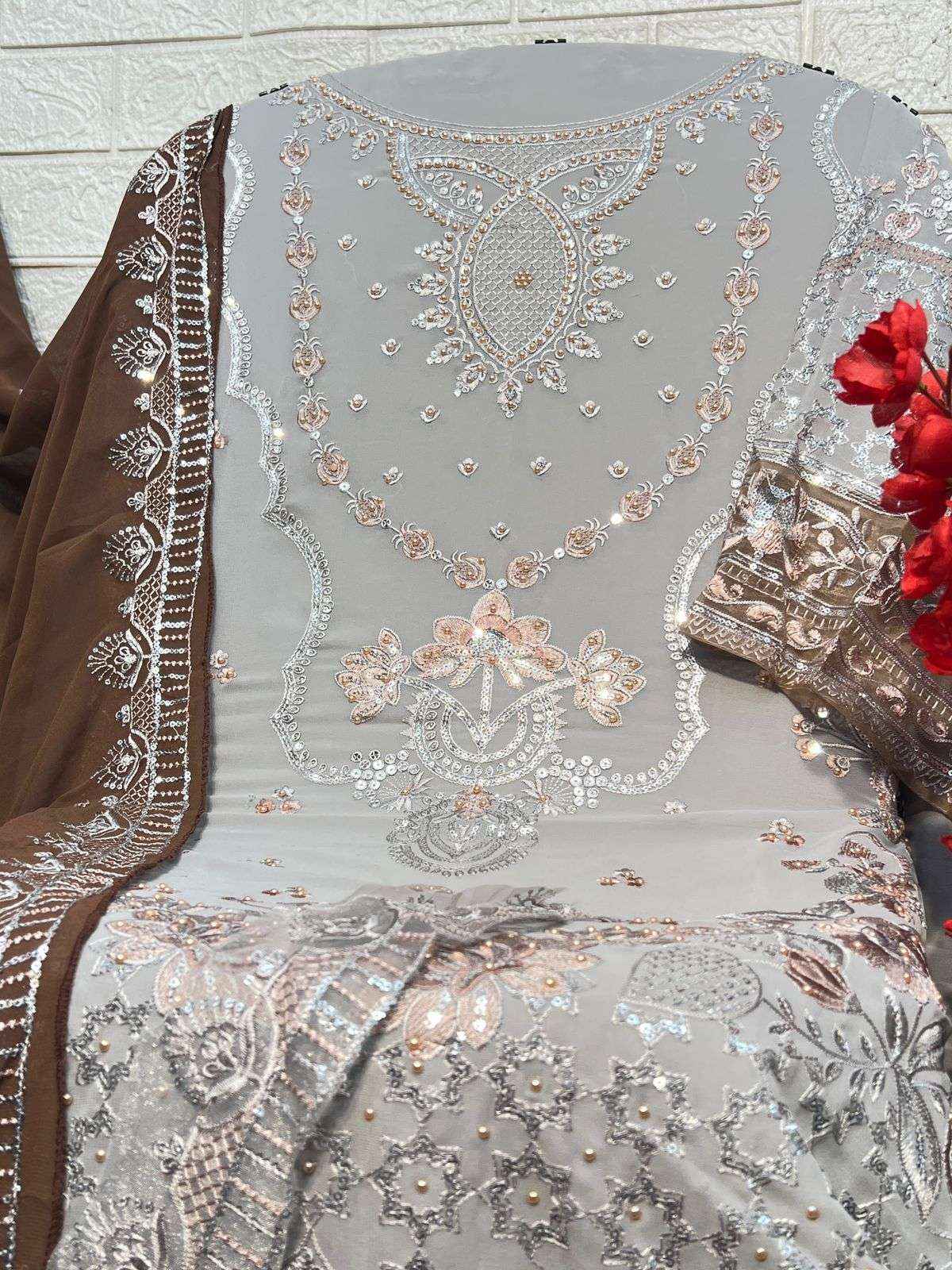 Al Khushbu Agha Noor 2 Georgette Dress Madterial 3 pcs Catalogue