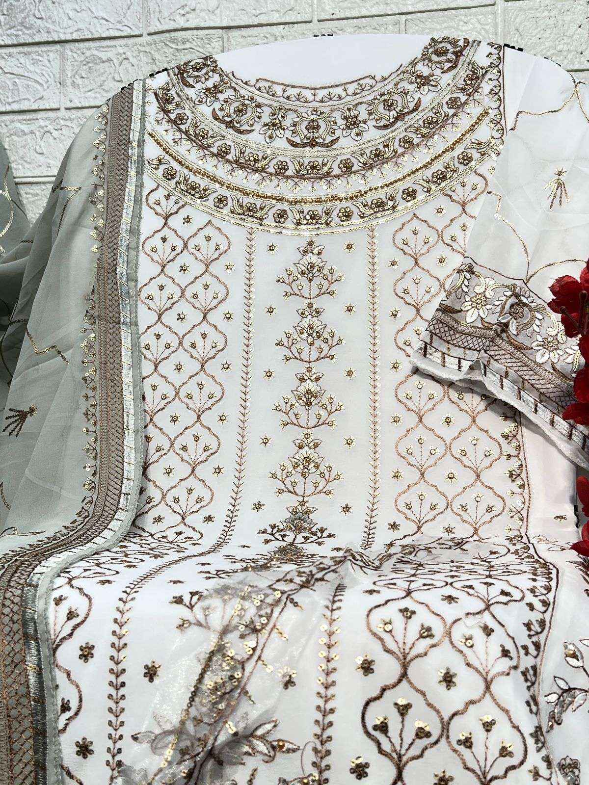 Al Khushbu Agha Noor 2 Georgette Dress Madterial 3 pcs Catalogue