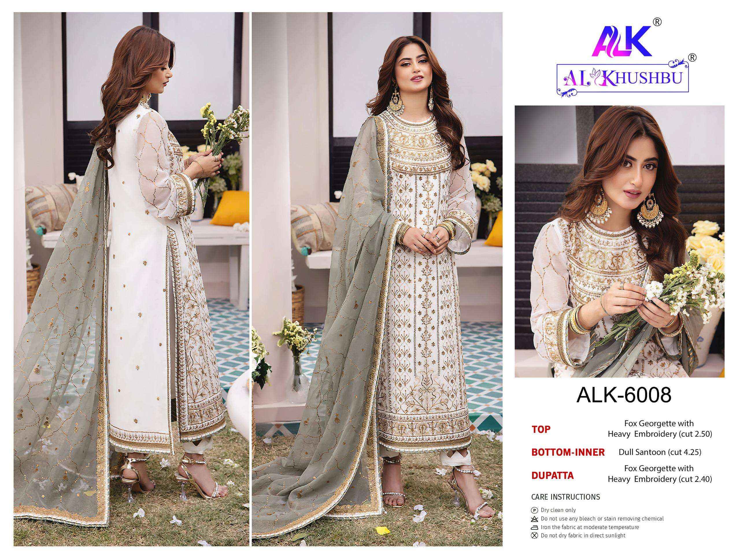 Al Khushbu Agha Noor 2 Georgette Dress Madterial 3 pcs Catalogue