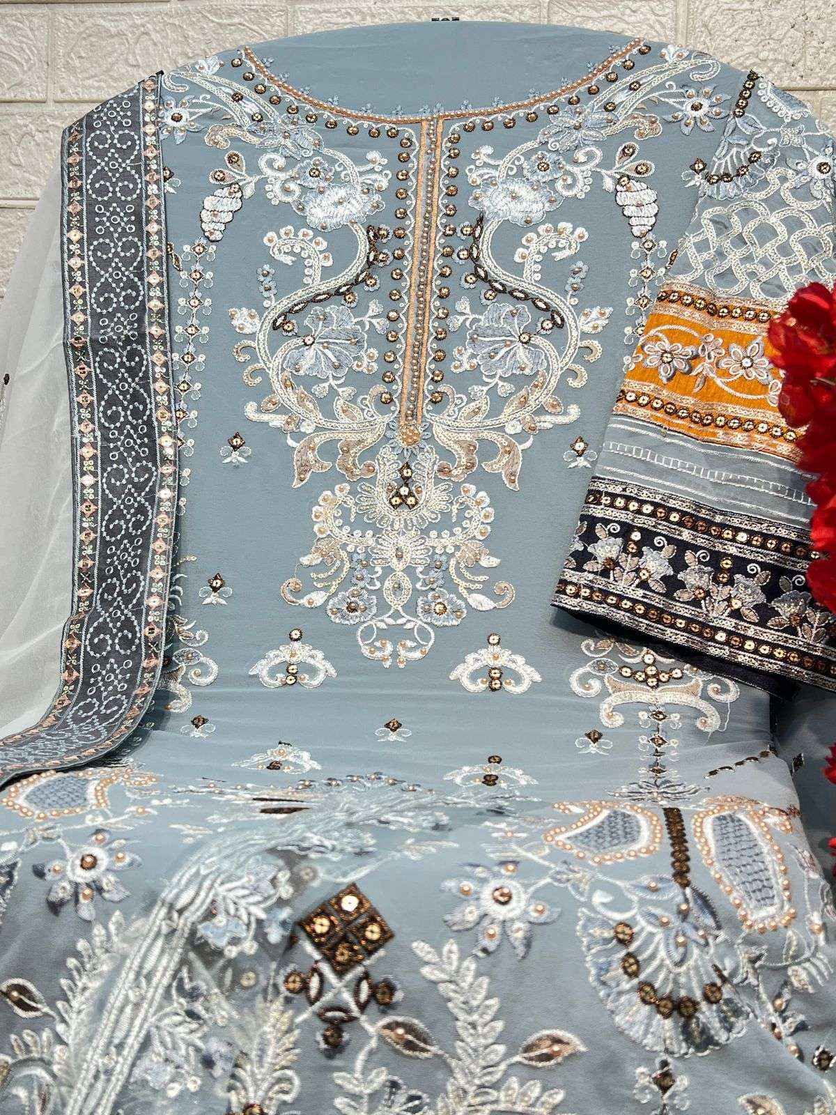 Al Khushbu Agha Noor 2 Georgette Dress Madterial 3 pcs Catalogue