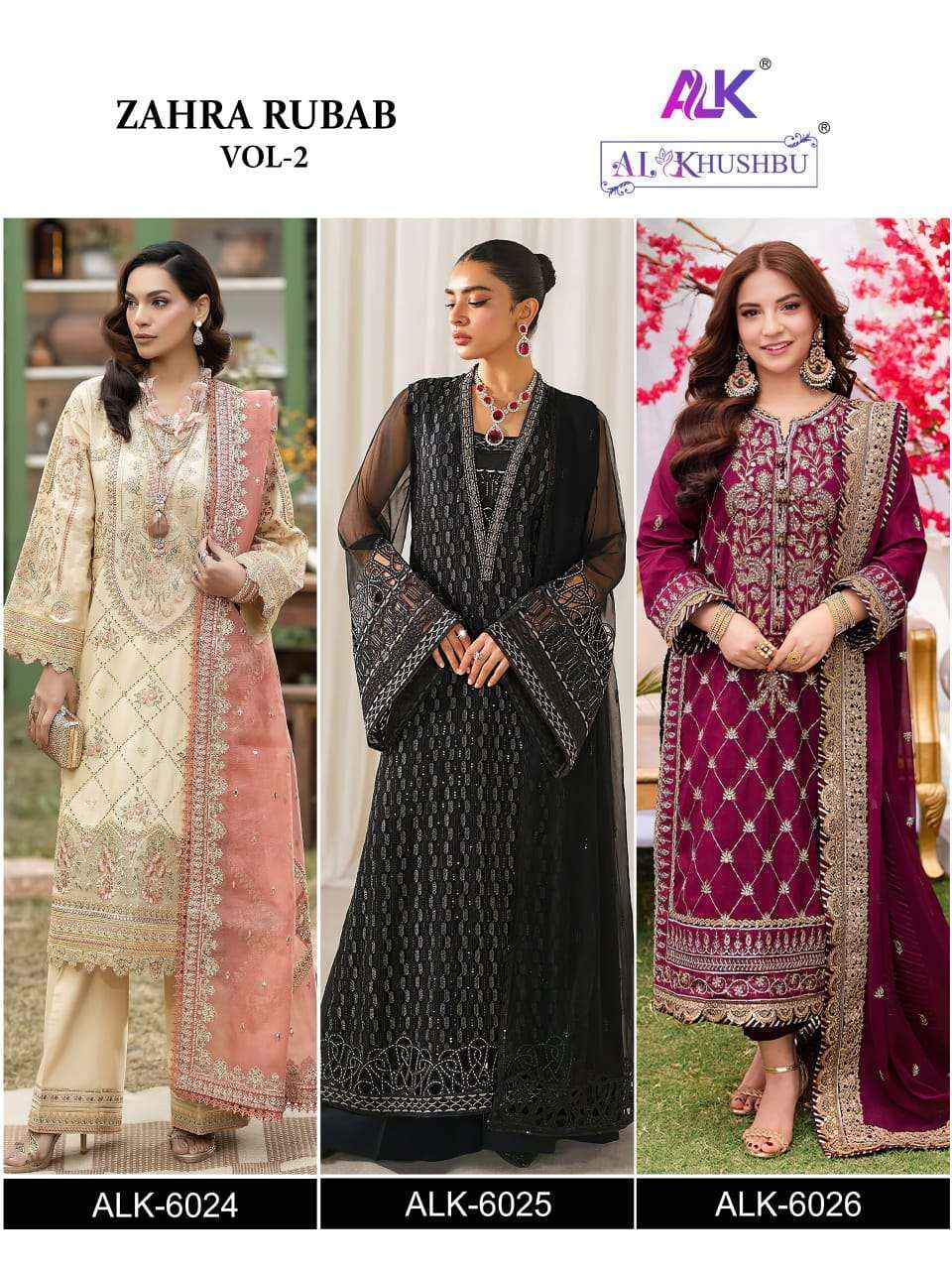 AL Khushbu DNO 6024 Georgette Dress Material 3 pcs Catalogue