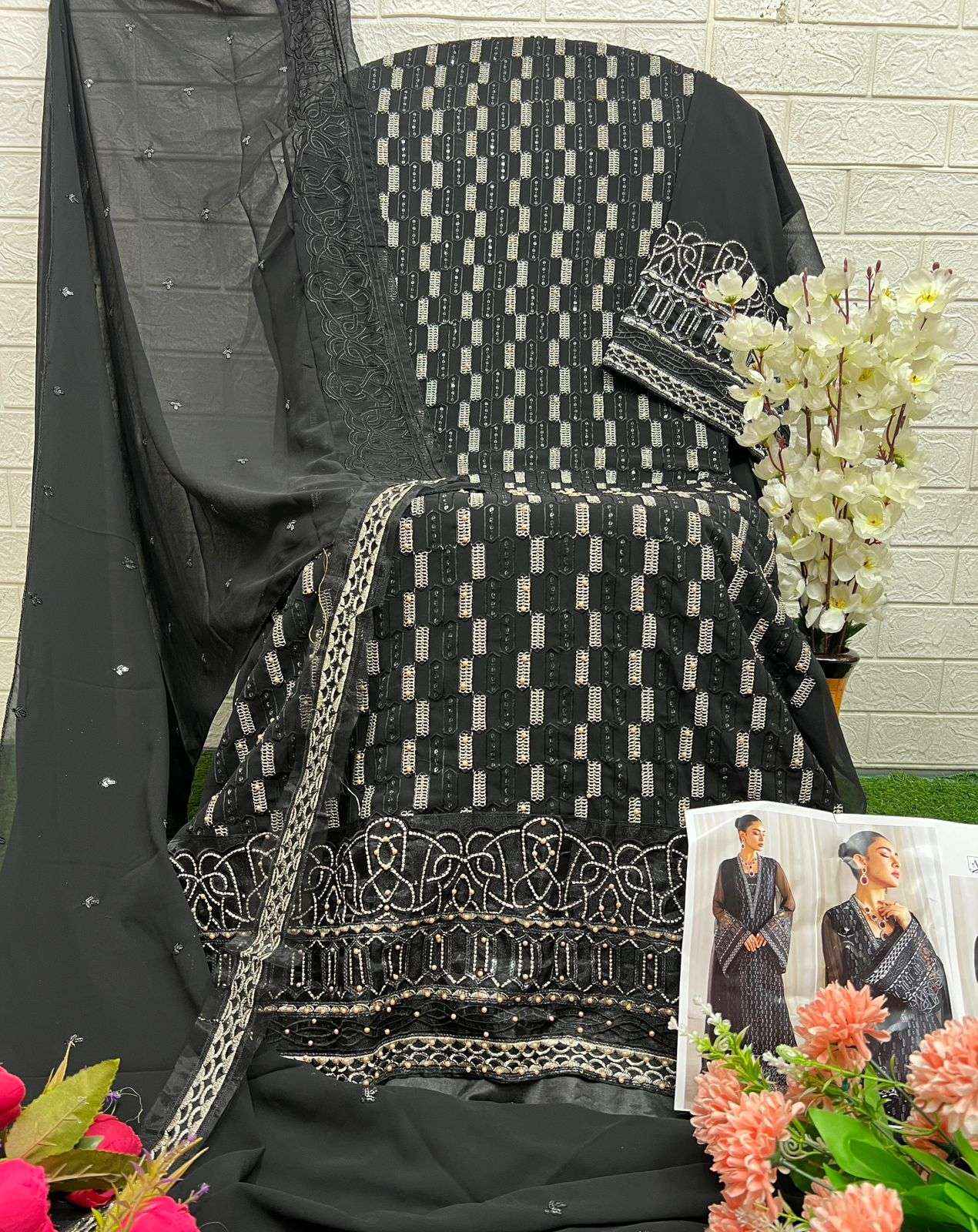 AL Khushbu DNO 6024 Georgette Dress Material 3 pcs Catalogue