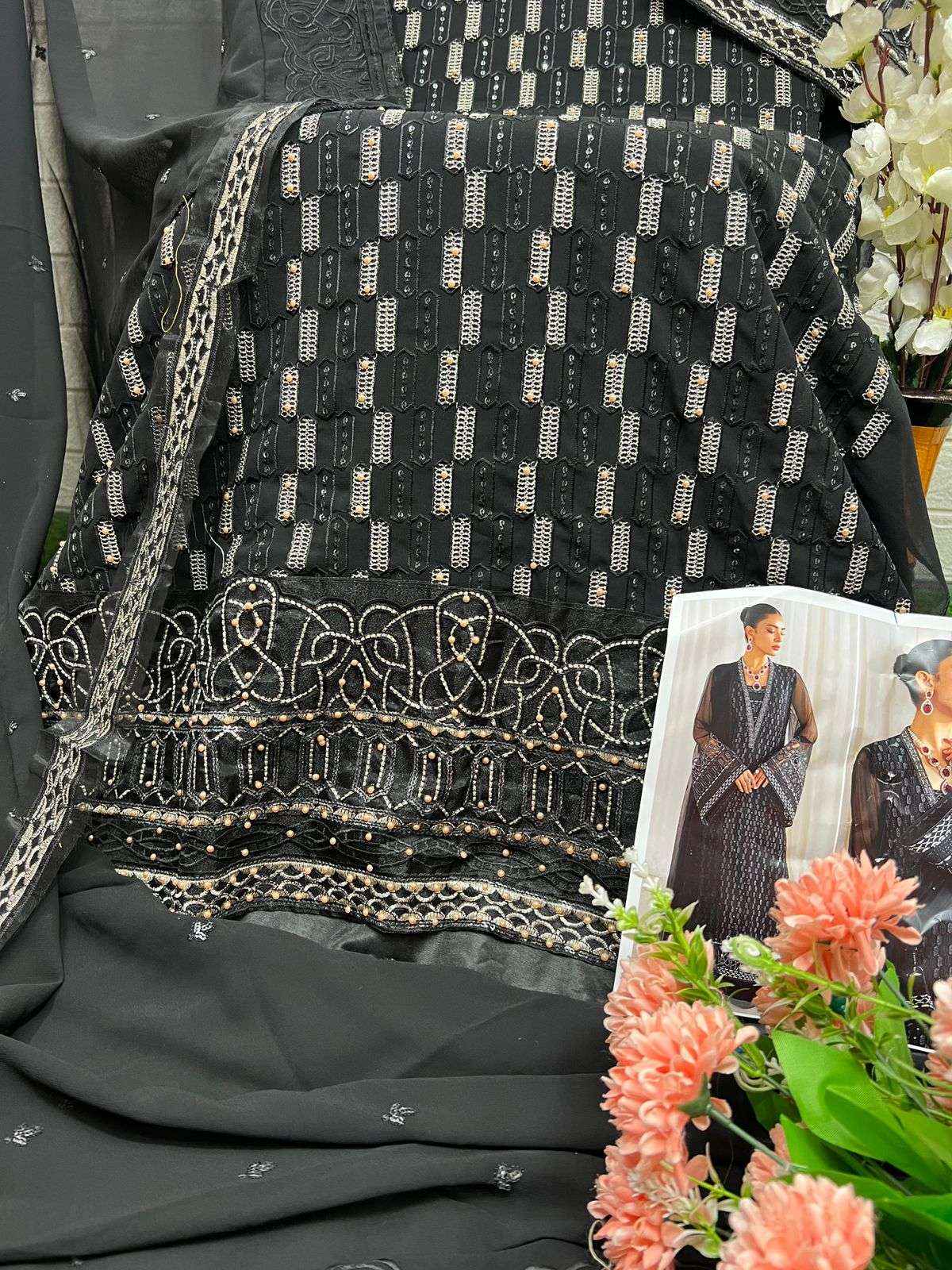 AL Khushbu DNO 6024 Georgette Dress Material 3 pcs Catalogue