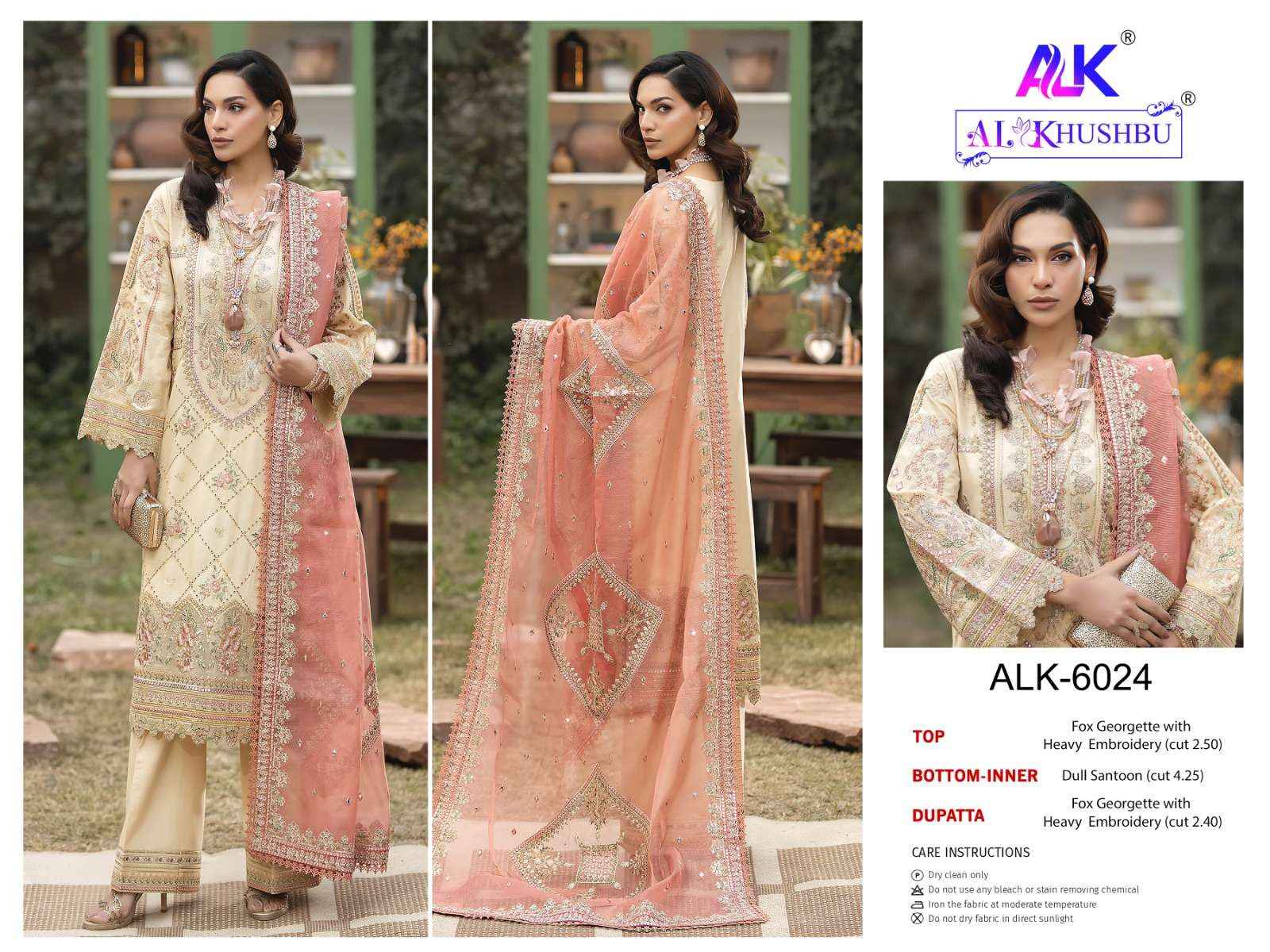 AL Khushbu DNO 6024 Georgette Dress Material 3 pcs Catalogue