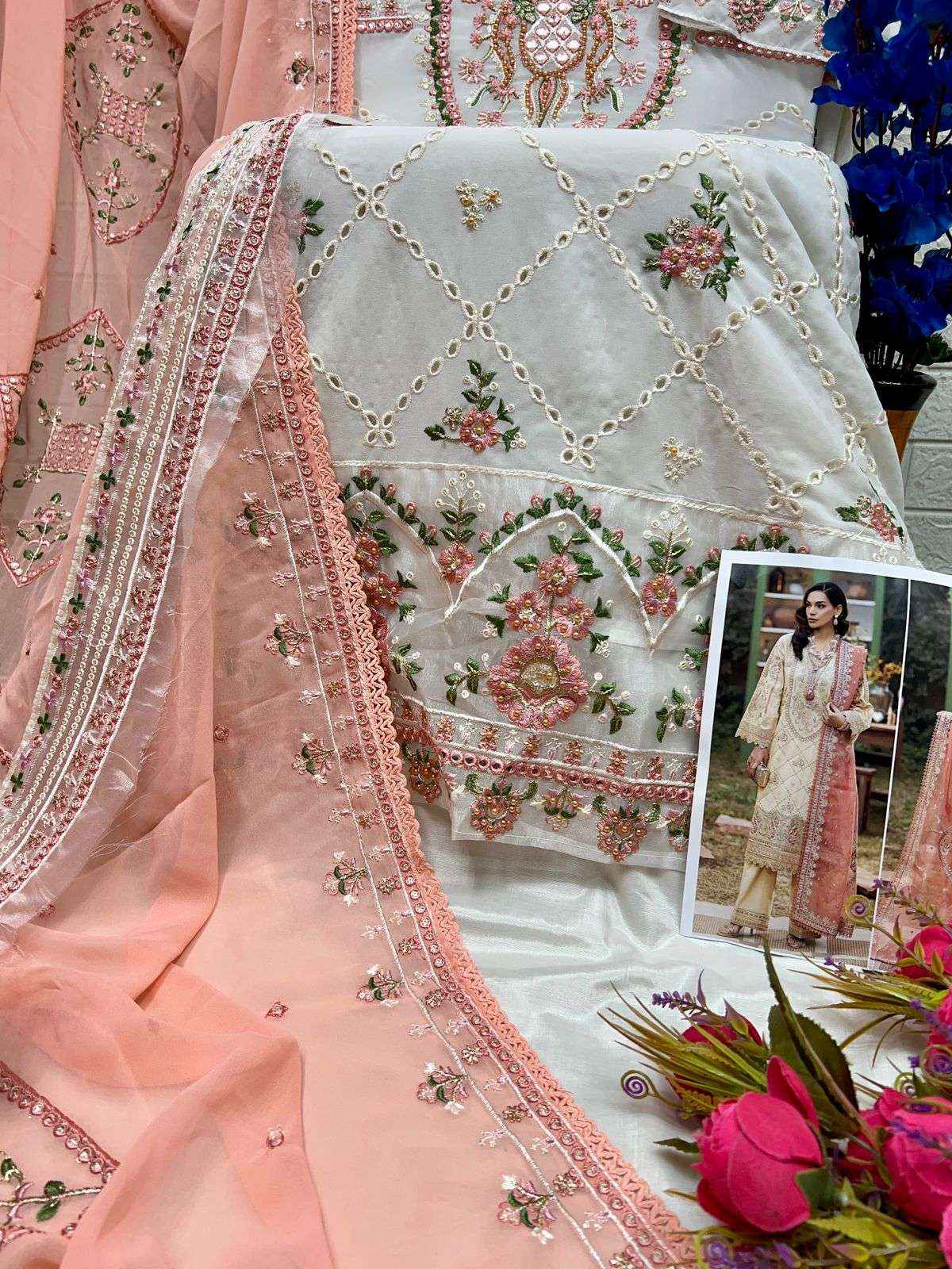 AL Khushbu DNO 6024 Georgette Dress Material 3 pcs Catalogue