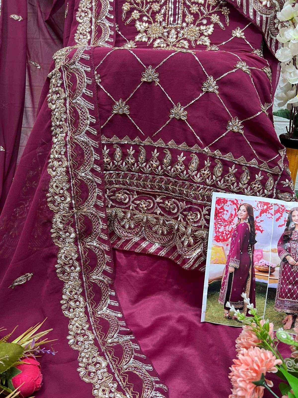 AL Khushbu DNO 6024 Georgette Dress Material 3 pcs Catalogue