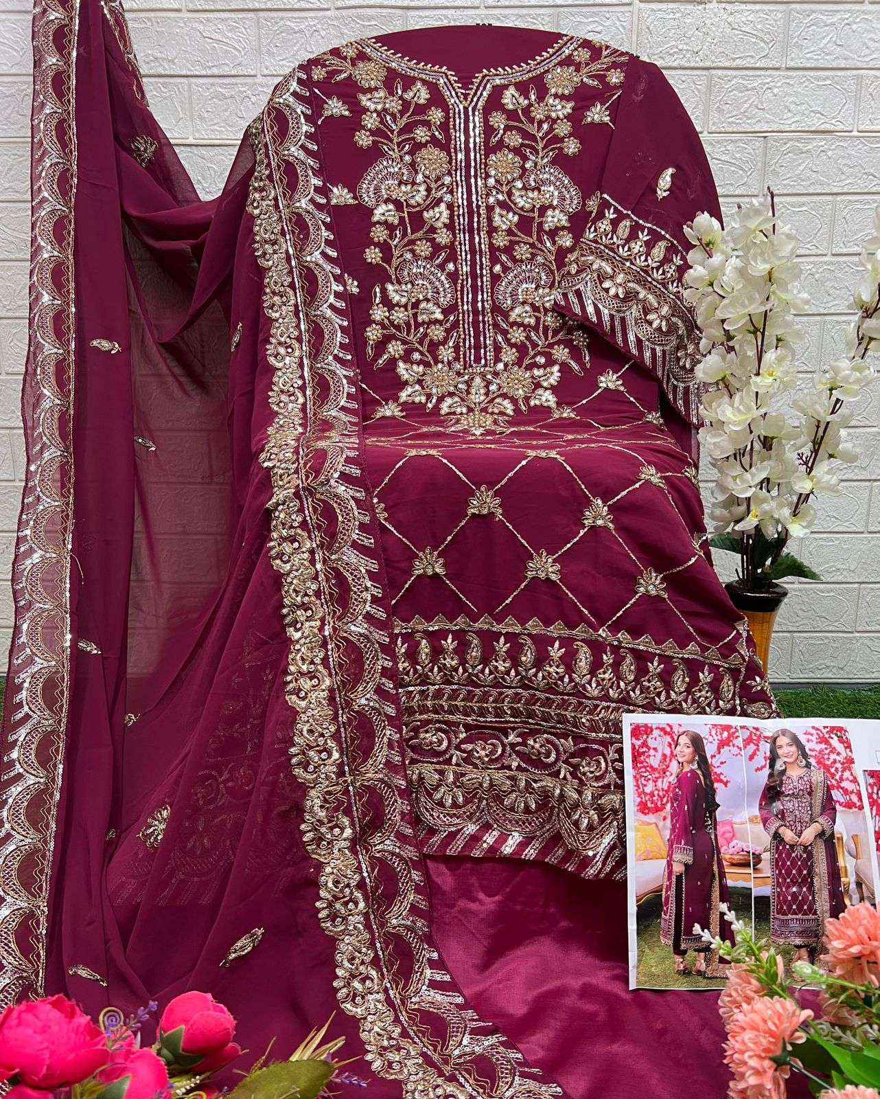 AL Khushbu DNO 6024 Georgette Dress Material 3 pcs Catalogue