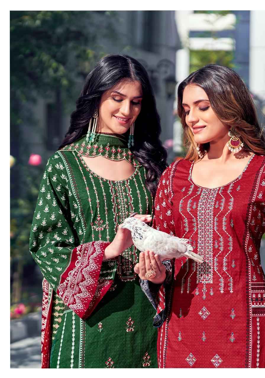 Alok Classic Bin Saeed Cambric Dress Material 8 Pcs Catalog