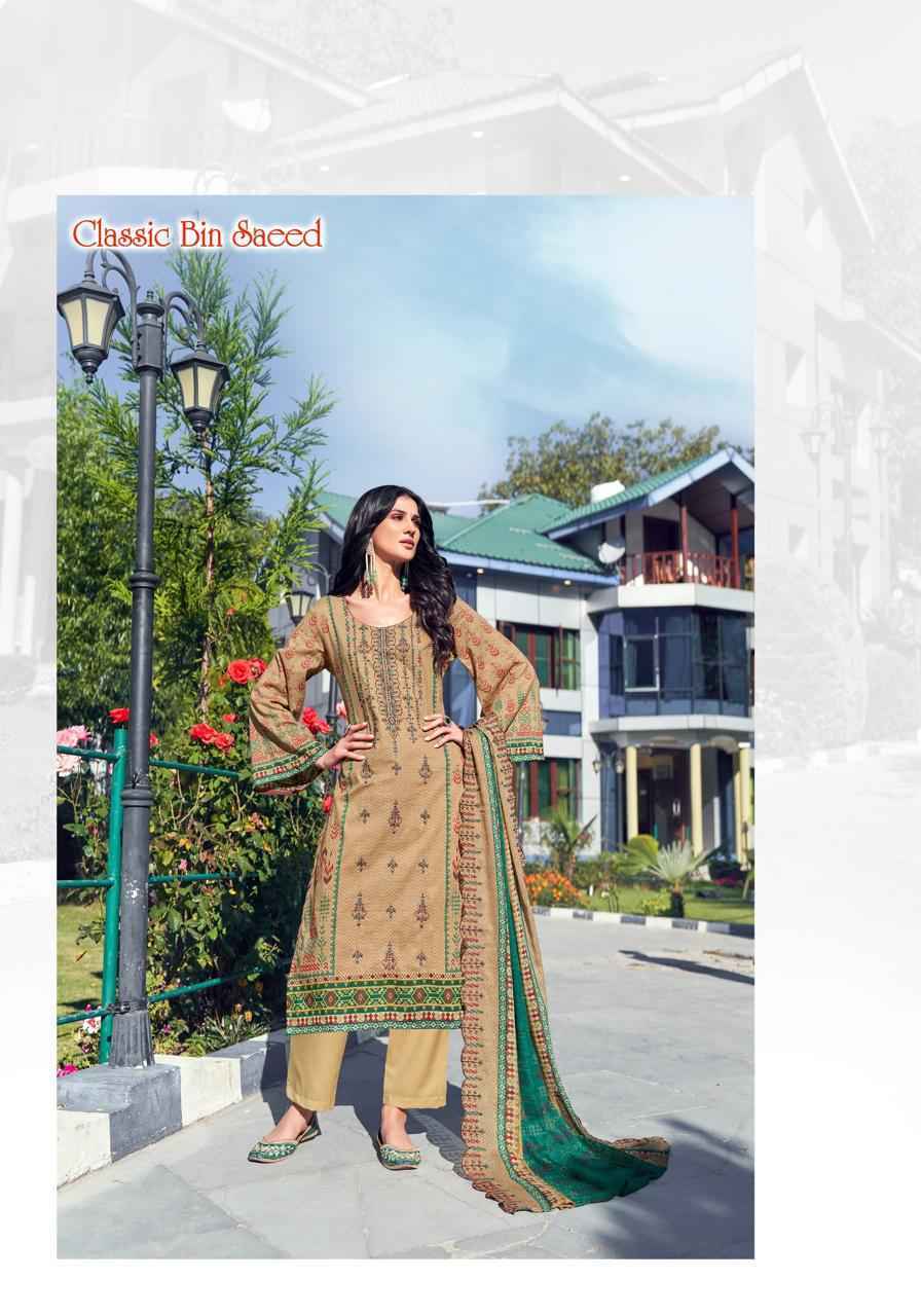 Alok Classic Bin Saeed Cambric Dress Material 8 Pcs Catalog