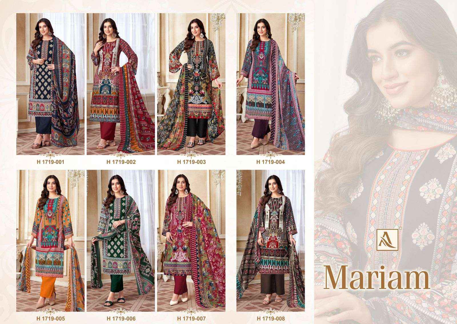 Alok Mariam Viscouse Rayon Dress Material 8 pcs Catalogue