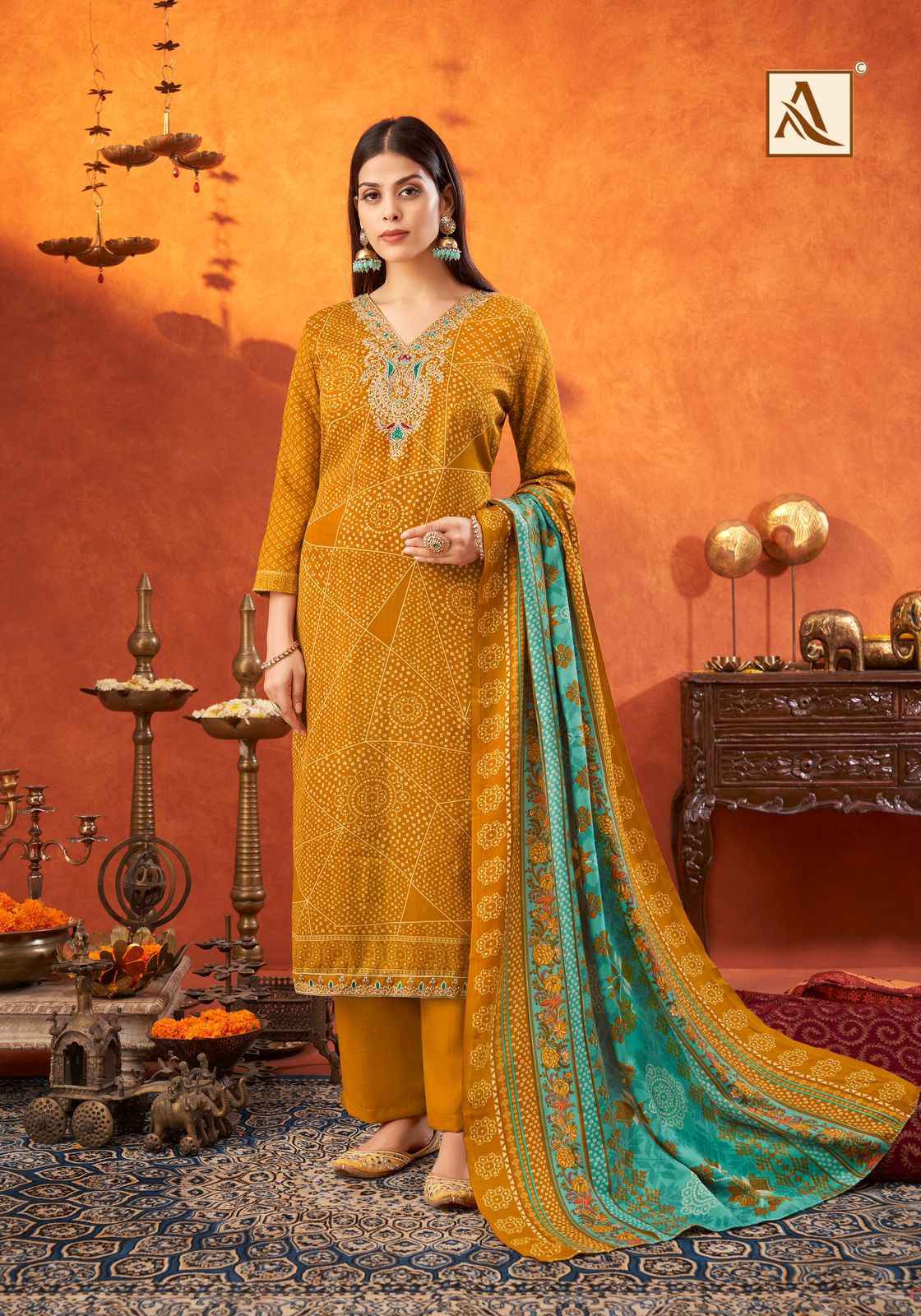 Alok Shikha Woolen Pashmina Dress Material 8 Pc Catalogue