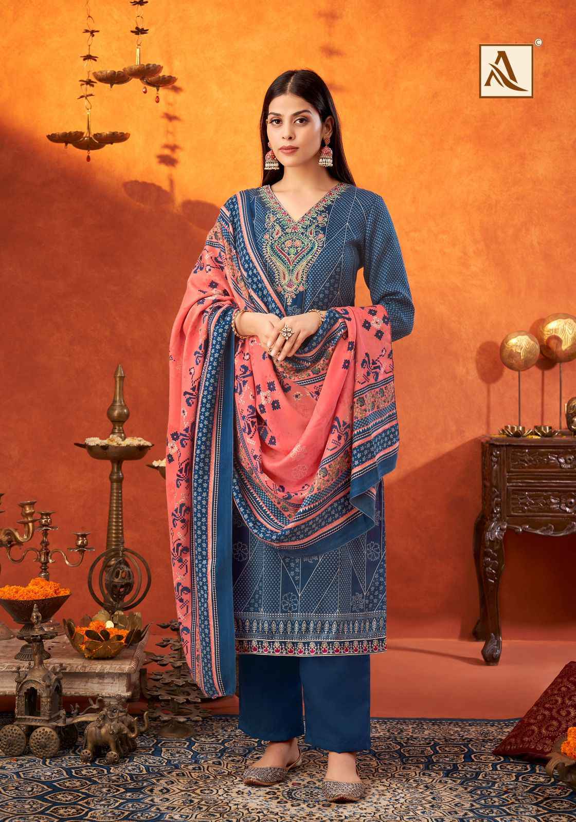 Alok Shikha Woolen Pashmina Dress Material 8 Pc Catalogue