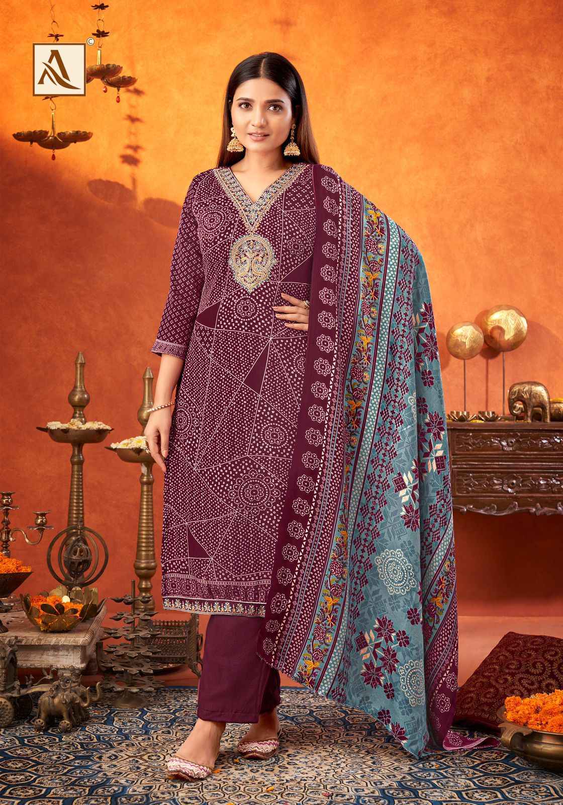 Alok Shikha Woolen Pashmina Dress Material 8 Pc Catalogue