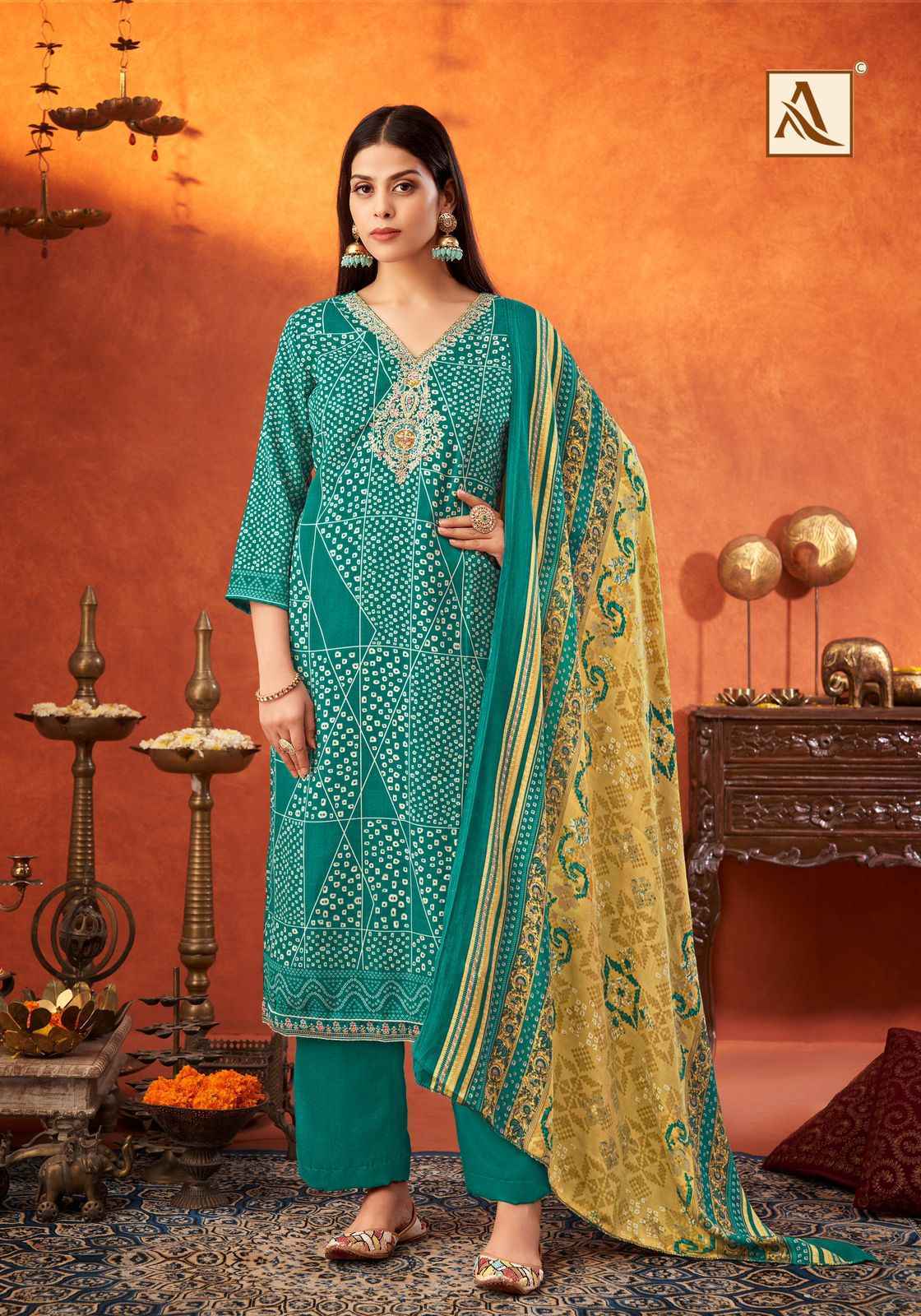 Alok Shikha Woolen Pashmina Dress Material 8 Pc Catalogue