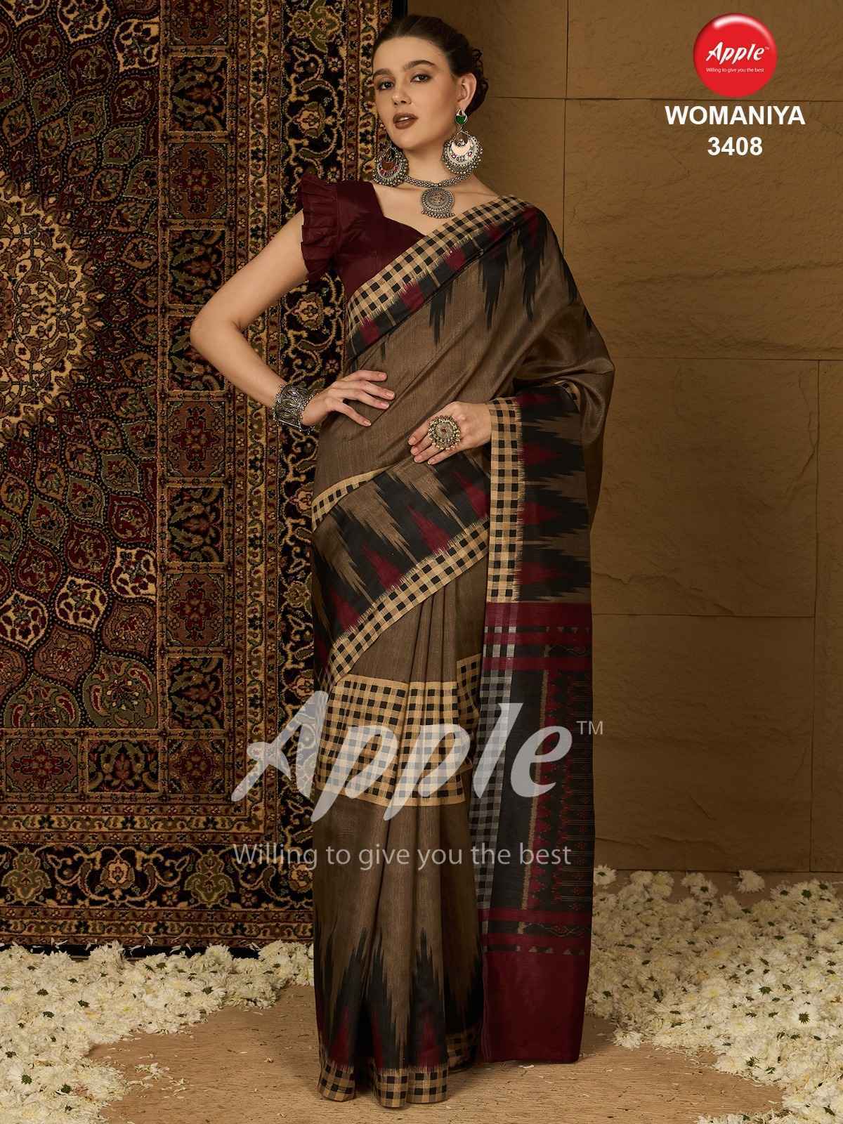 Apple Womaniya Vol 34 Bhagalpuri Saree 12 Pc Catalog