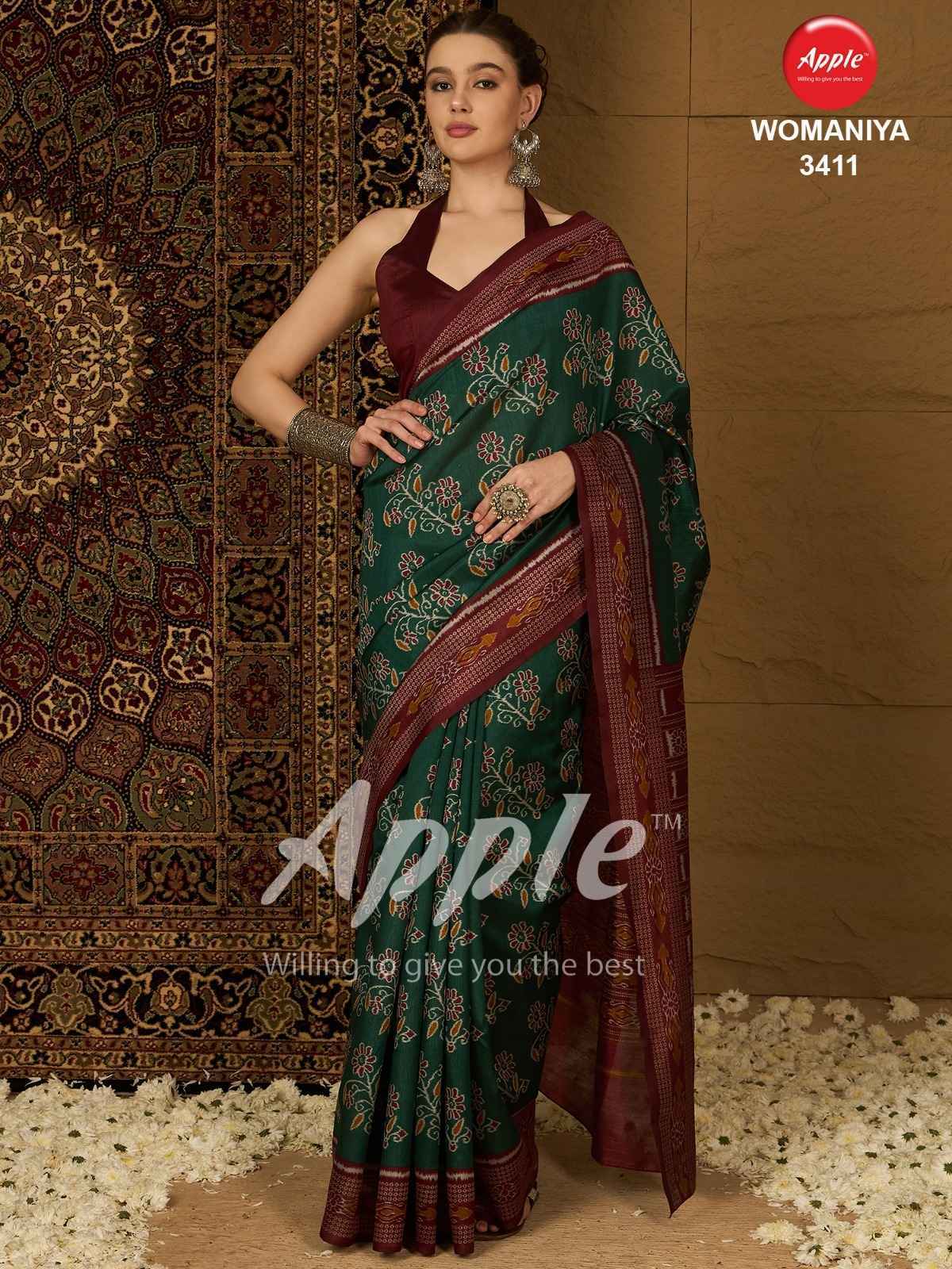 Apple Womaniya Vol 34 Bhagalpuri Saree 12 Pc Catalog