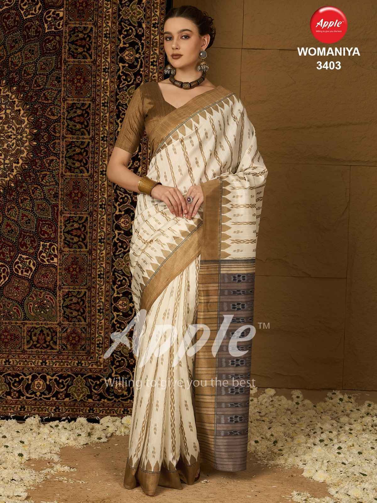 Apple Womaniya Vol 34 Bhagalpuri Saree 12 Pc Catalog