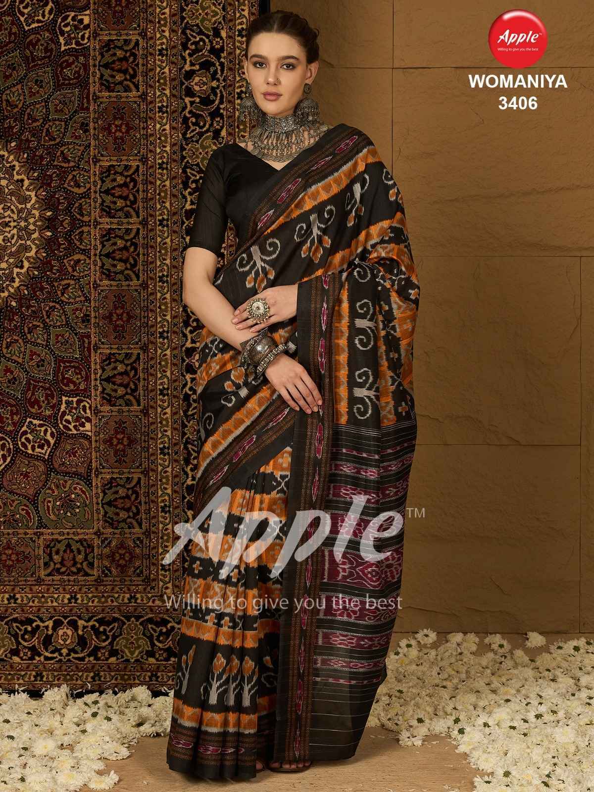 Apple Womaniya Vol 34 Bhagalpuri Saree 12 Pc Catalog