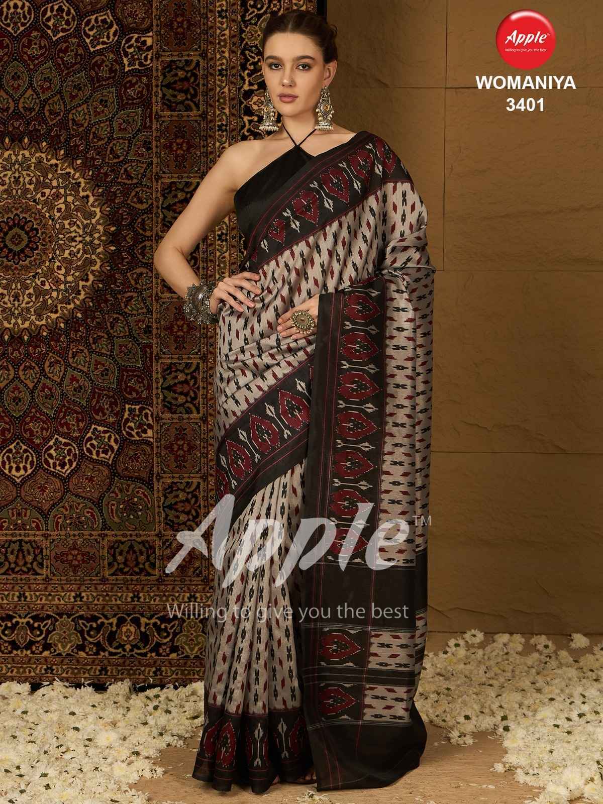 Apple Womaniya Vol 34 Bhagalpuri Saree 12 Pc Catalog