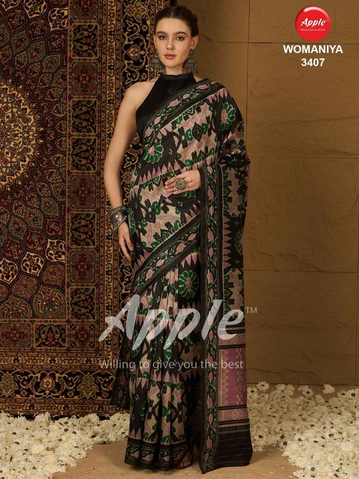 Apple Womaniya Vol 34 Bhagalpuri Saree 12 Pc Catalog