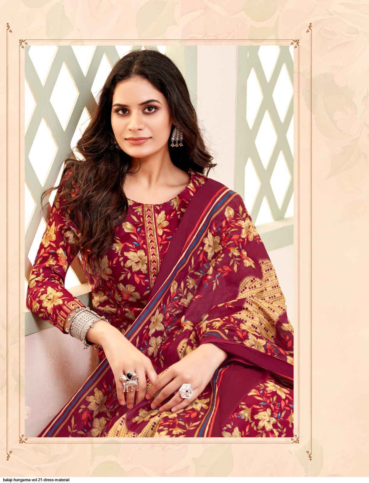 Balaji Hangama Vol 21 Cotton Dress Material 12 pcs Catalogue