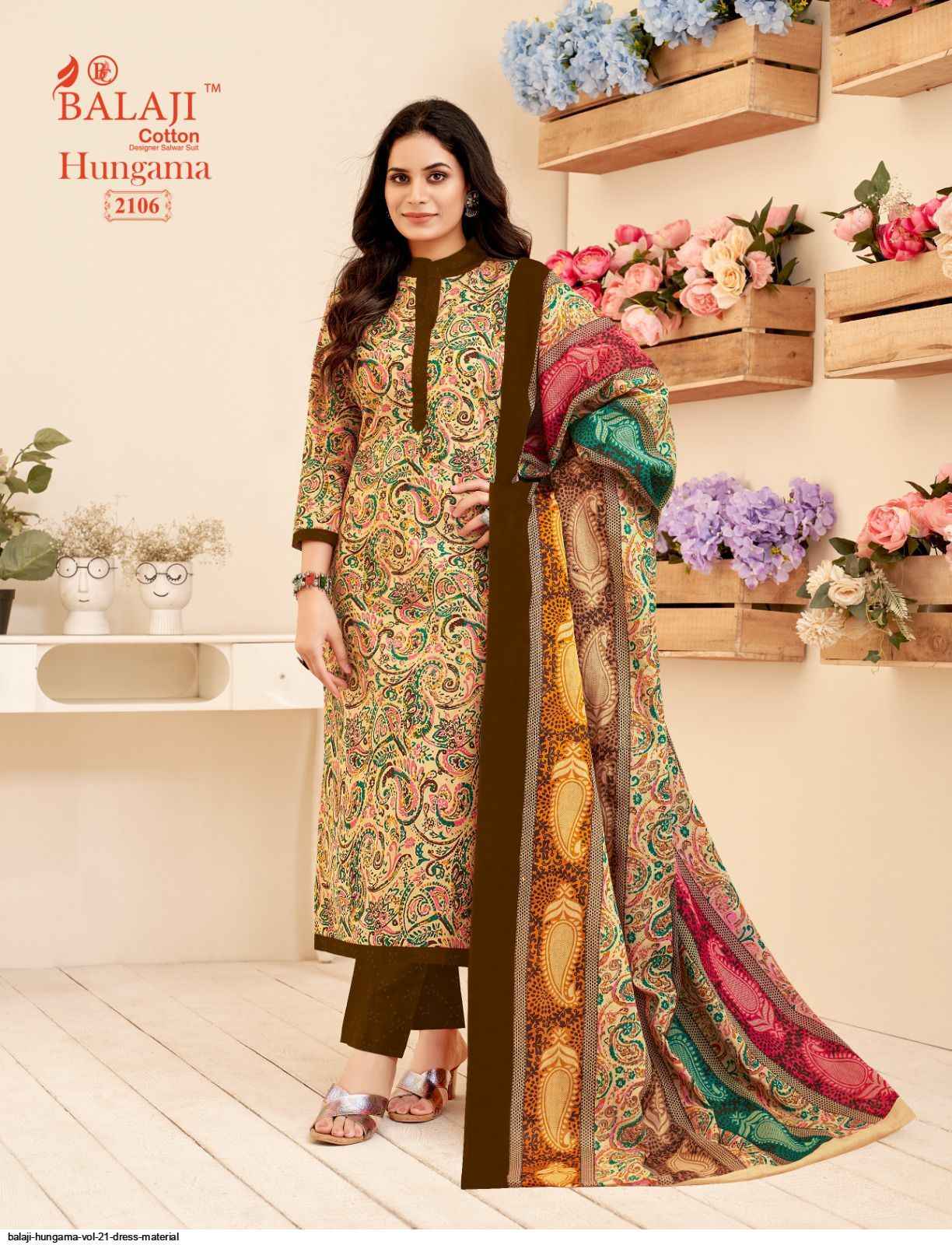 Balaji Hangama Vol 21 Cotton Dress Material 12 pcs Catalogue