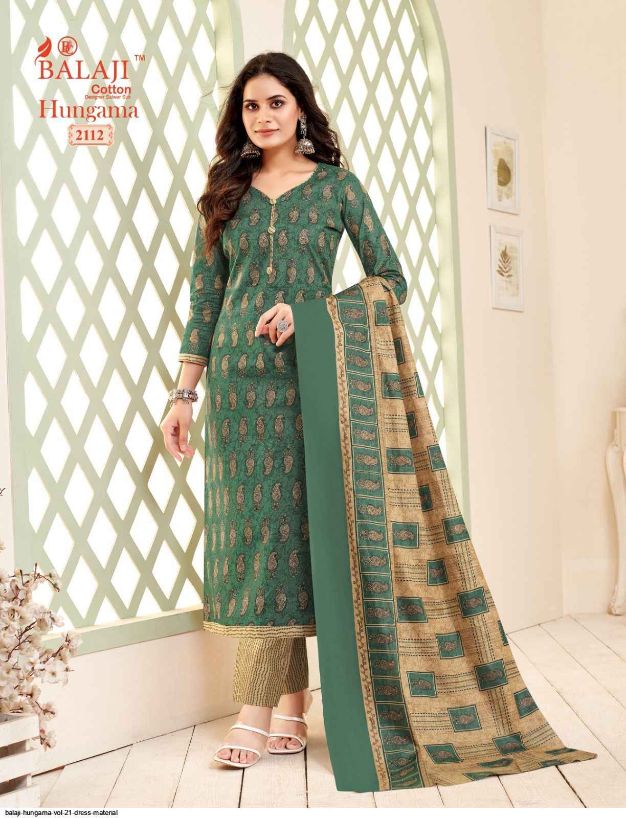Balaji Hangama Vol 21 Cotton Dress Material 12 pcs Catalogue